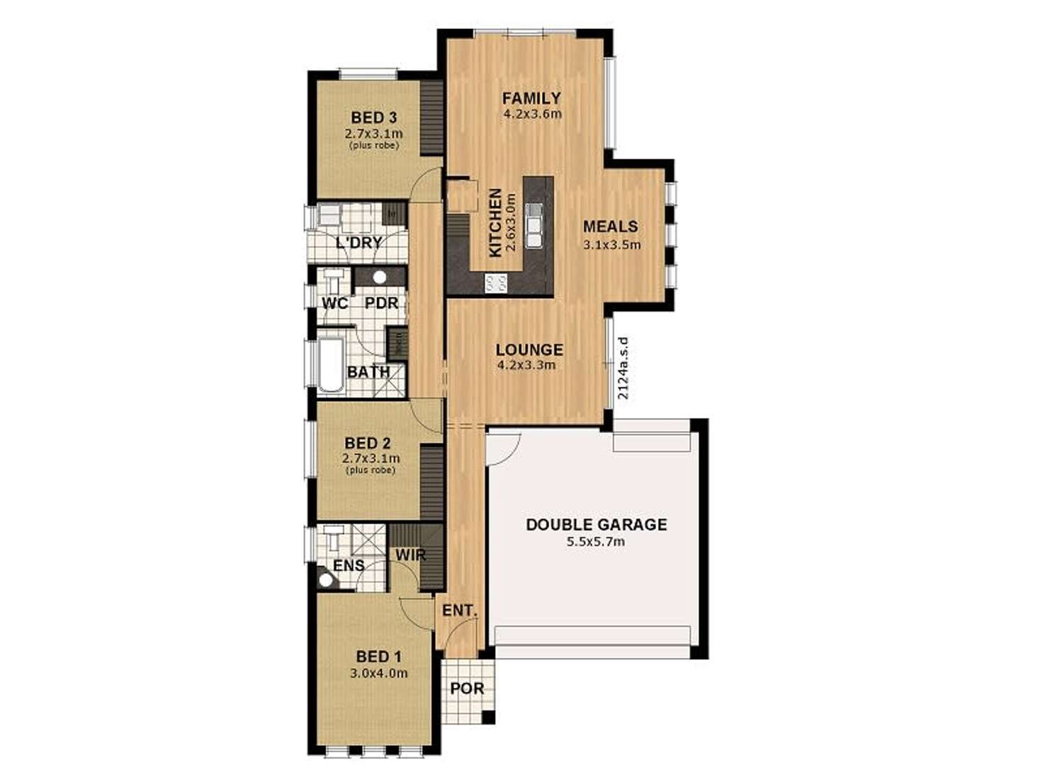 Floorplan of Homely house listing, 1 Viol Road, Seaford Meadows SA 5169