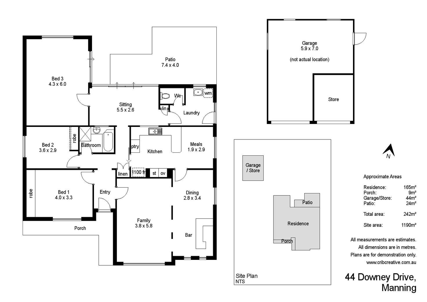 Floorplan of Homely house listing, 44 Downey Drive, Manning WA 6152