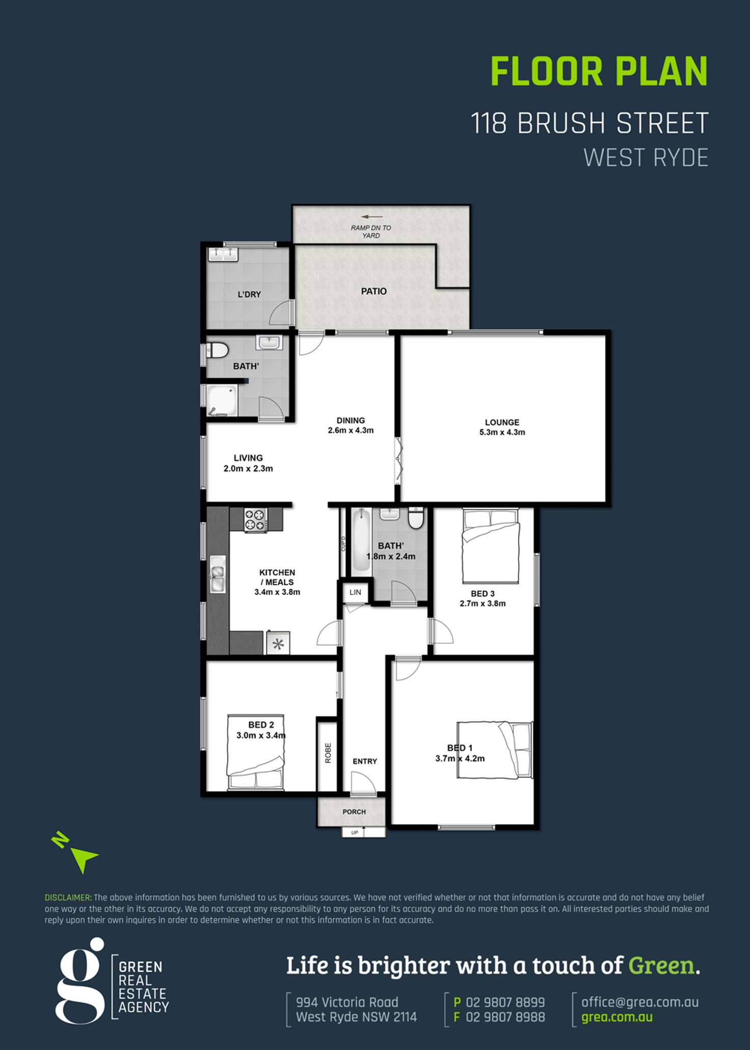 Floorplan of Homely house listing, 118 Brush Road, West Ryde NSW 2114