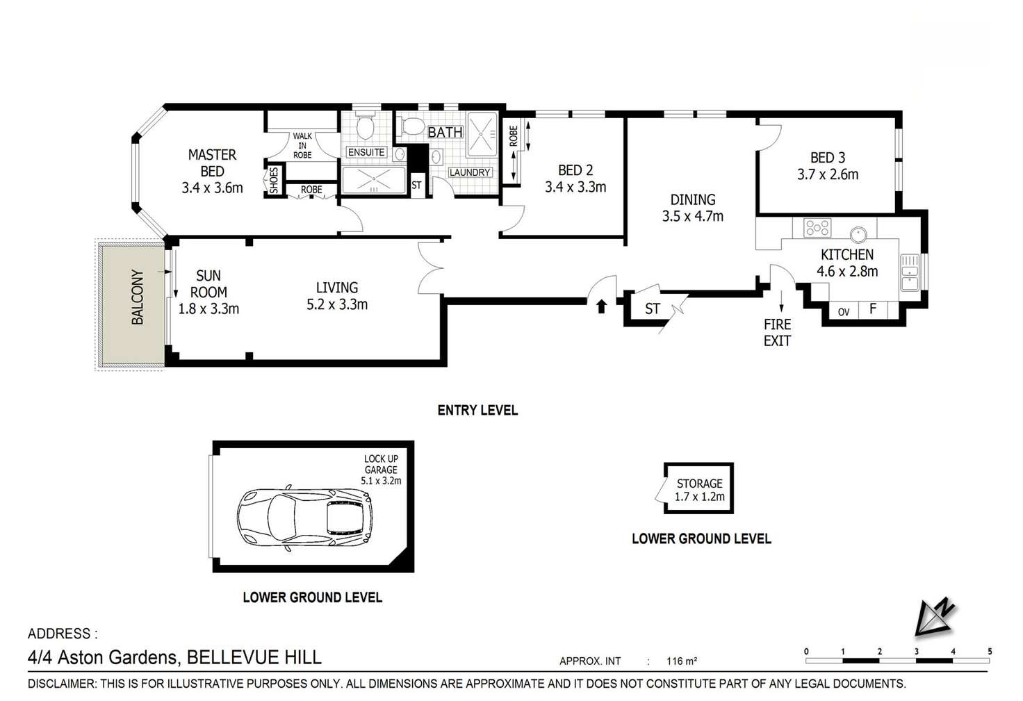 Floorplan of Homely apartment listing, 4/4 Aston Gardens, Bellevue Hill NSW 2023