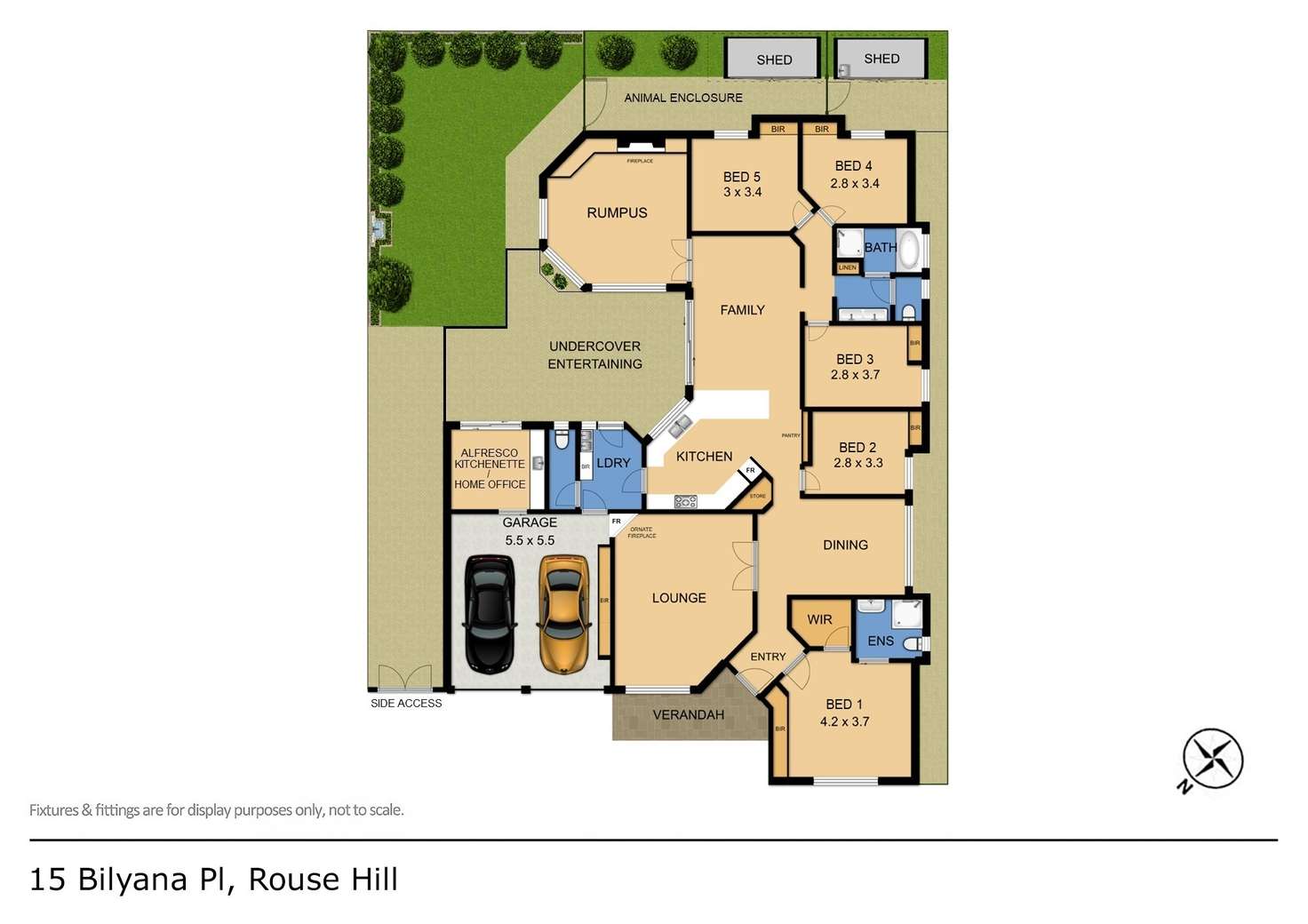 Floorplan of Homely house listing, 15 Bilyana Place, Rouse Hill NSW 2155