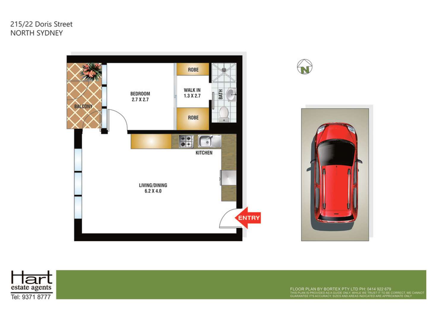 Floorplan of Homely apartment listing, 215/22 Doris Street, North Sydney NSW 2060
