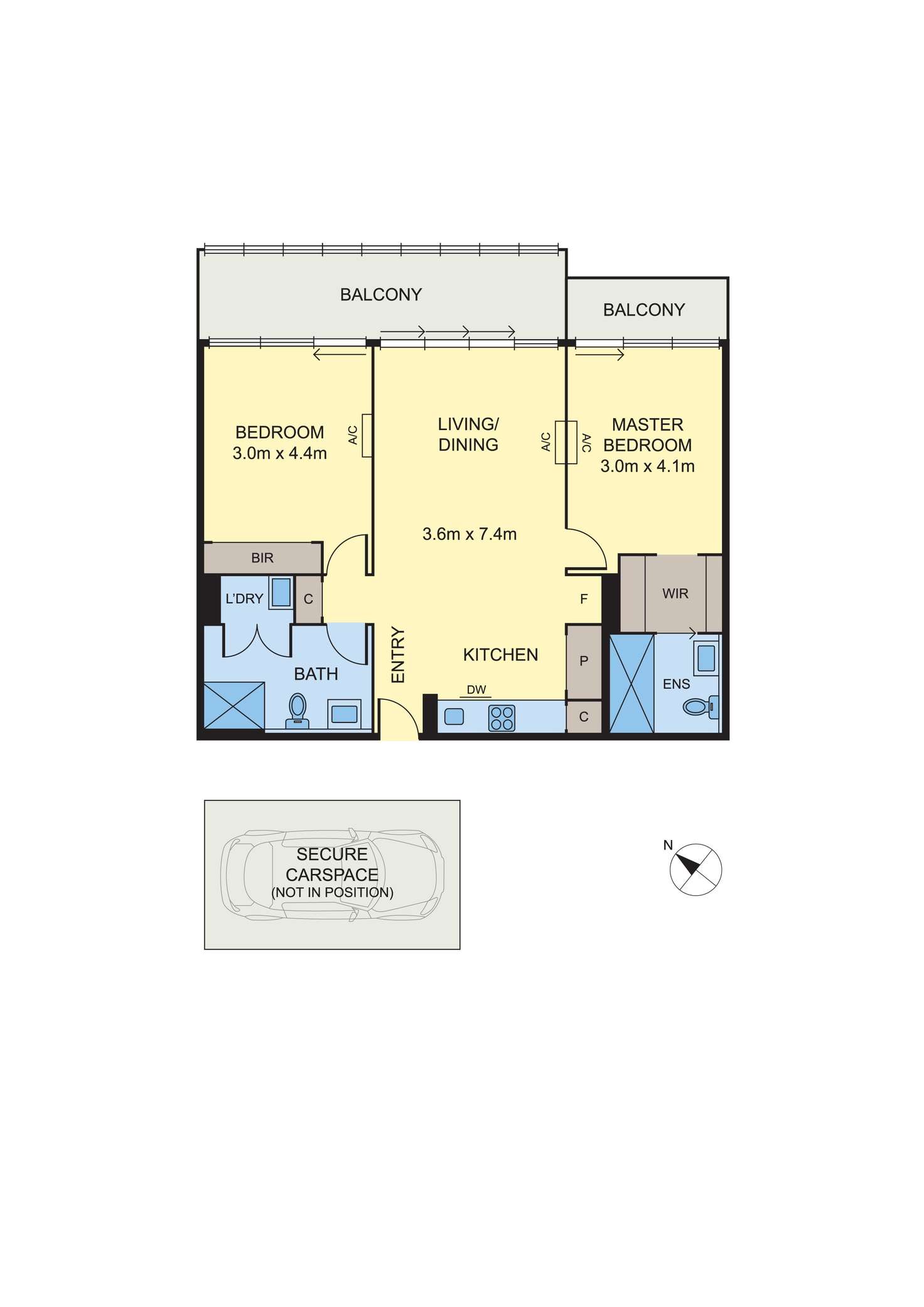 Floorplan of Homely apartment listing, 1106/8 McCrae Street, Docklands VIC 3008