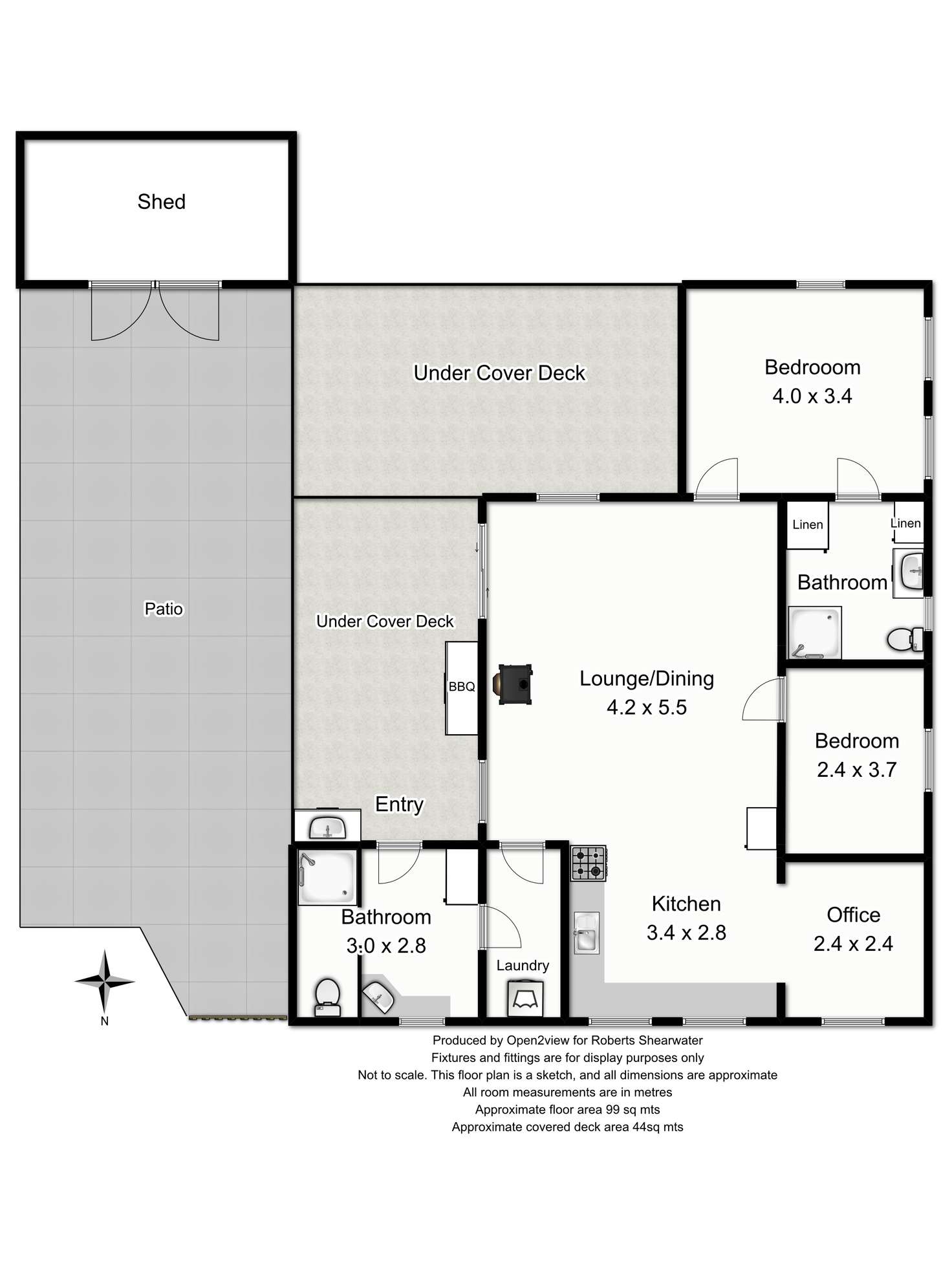 Floorplan of Homely house listing, 99 Marana Drive, Bakers Beach TAS 7307