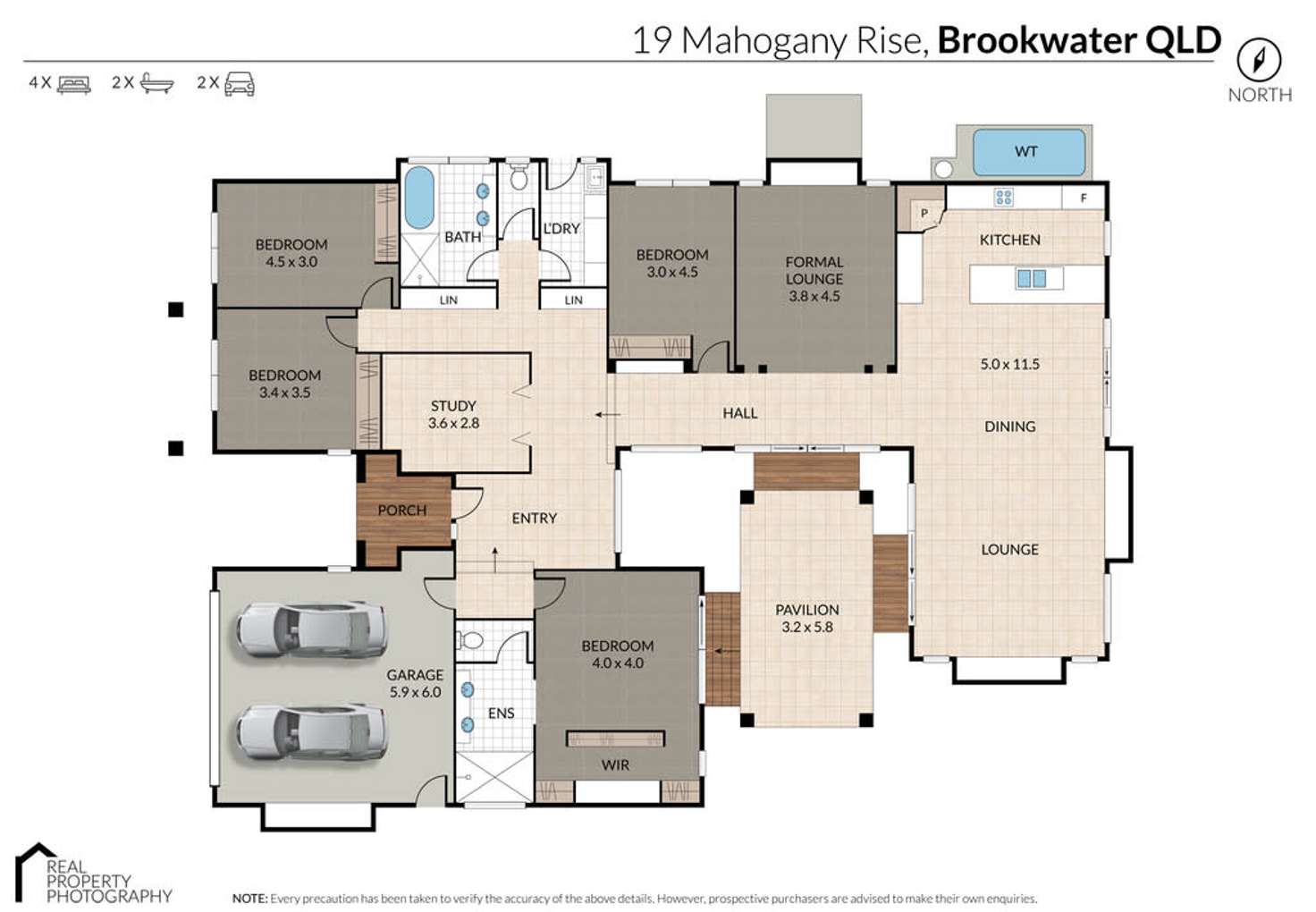 Floorplan of Homely house listing, 19 Mahogany Rise, Brookwater QLD 4300