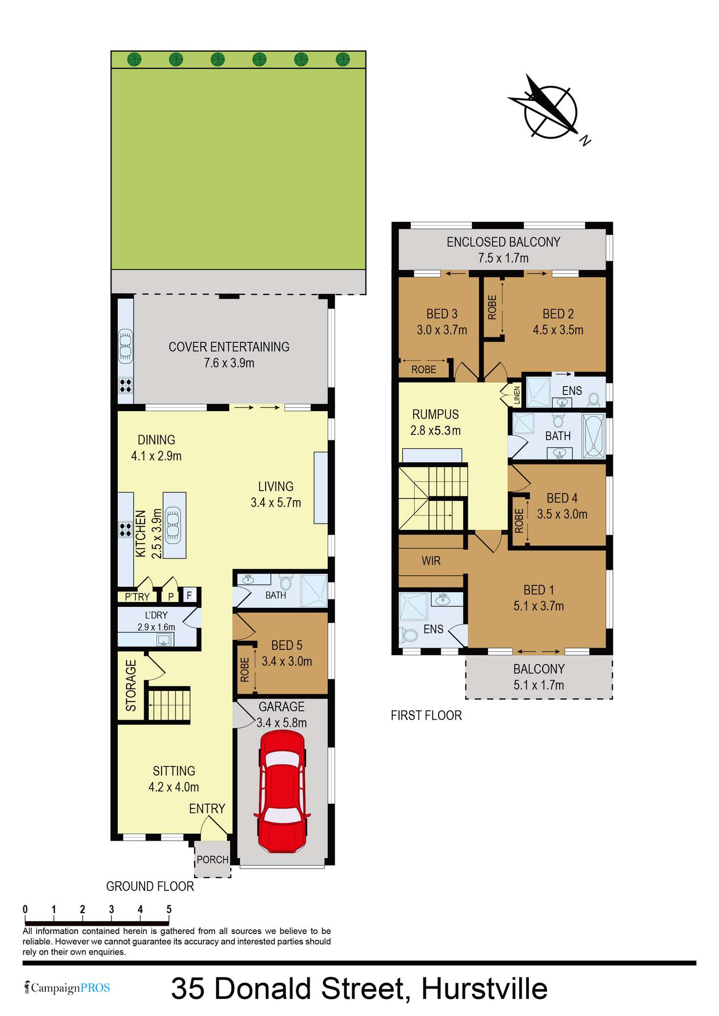 Floorplan of Homely semiDetached listing, 35 Donald Street, Hurstville NSW 2220