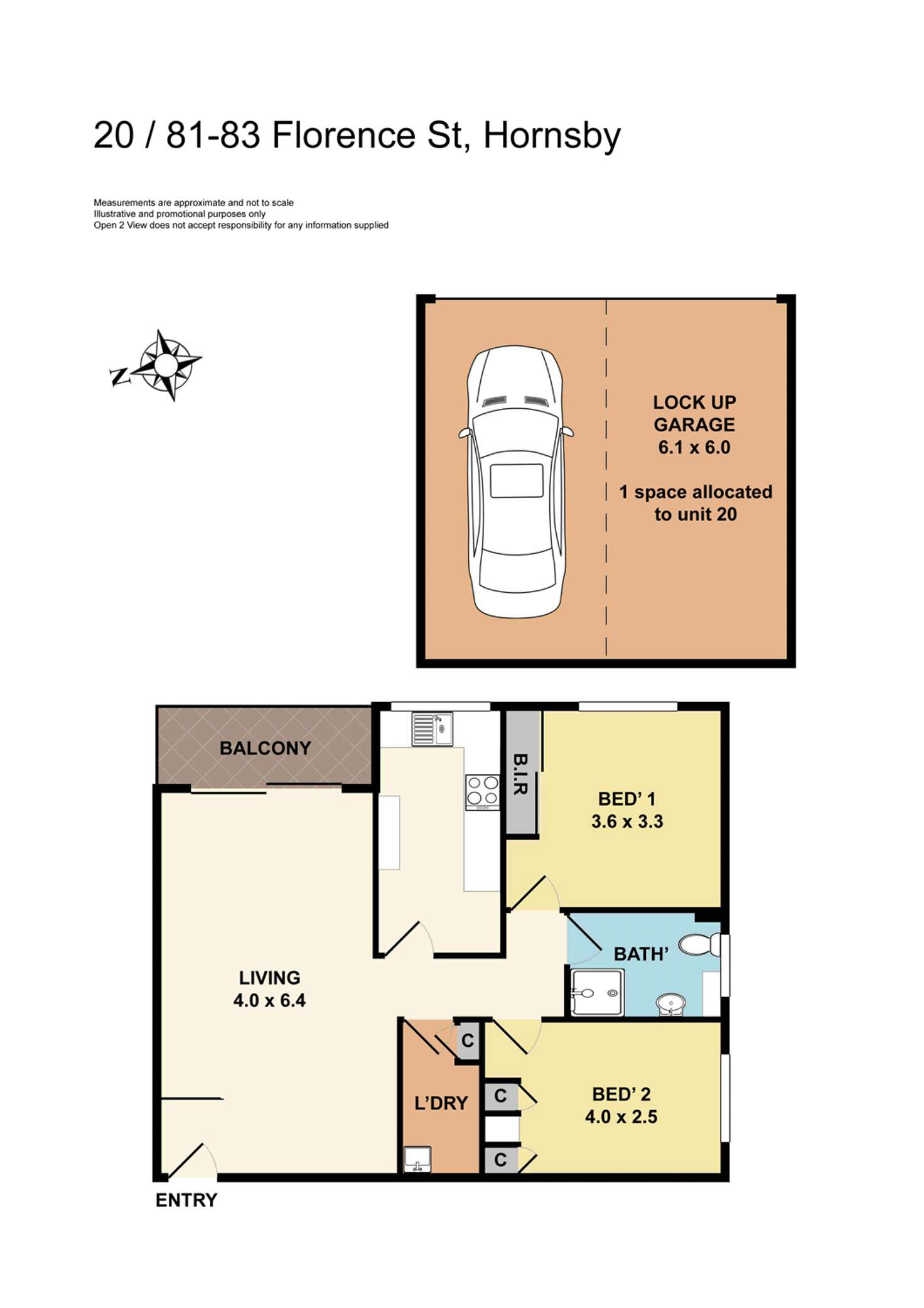 Floorplan of Homely apartment listing, 20/81 Florence Street, Hornsby NSW 2077