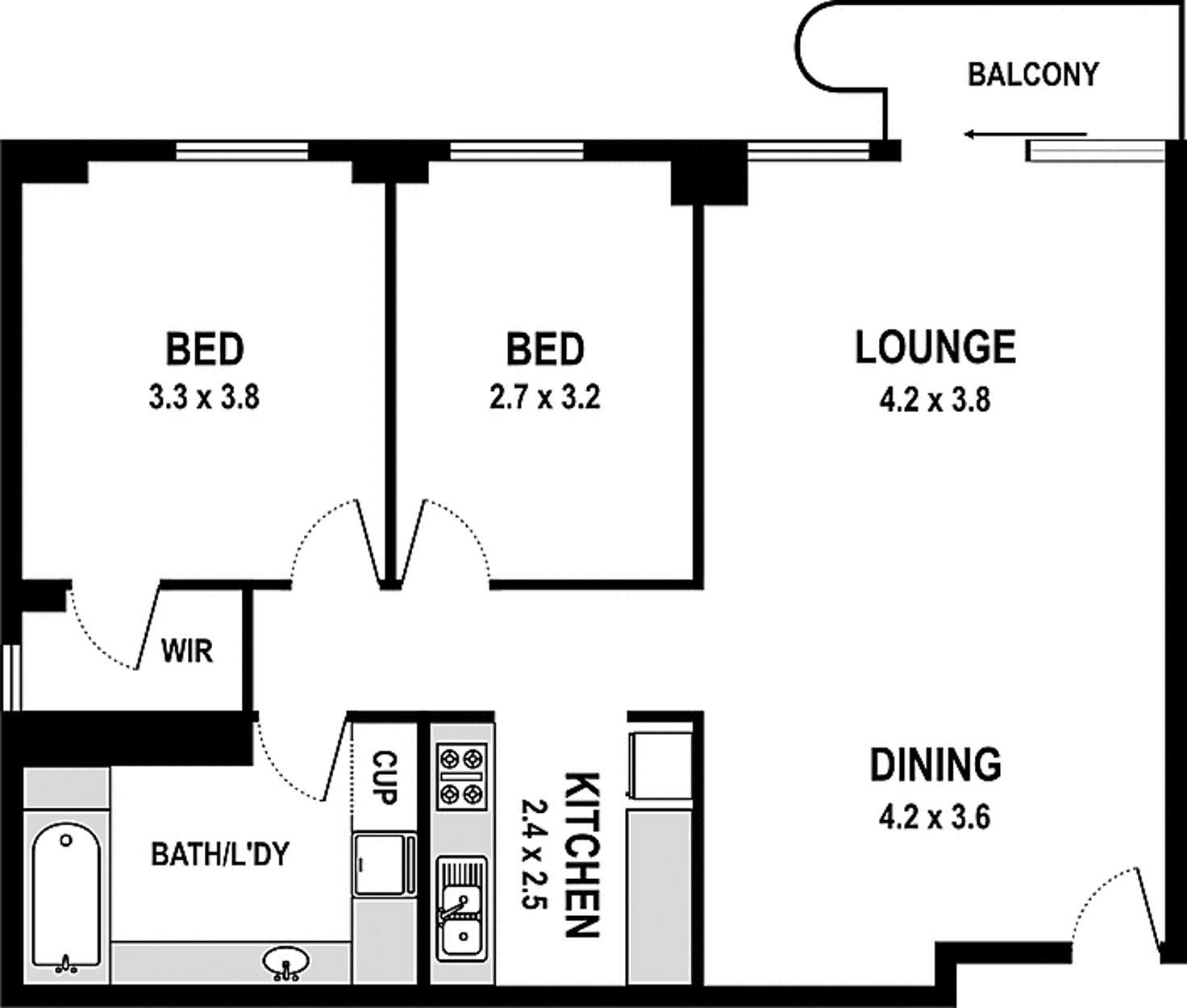 Floorplan of Homely apartment listing, 707/181 Exhibition Street, Melbourne VIC 3000