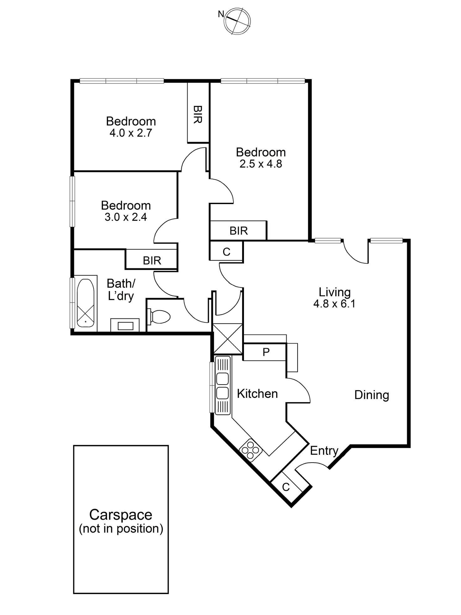 Floorplan of Homely apartment listing, 4/375 Abbotsford Street, North Melbourne VIC 3051