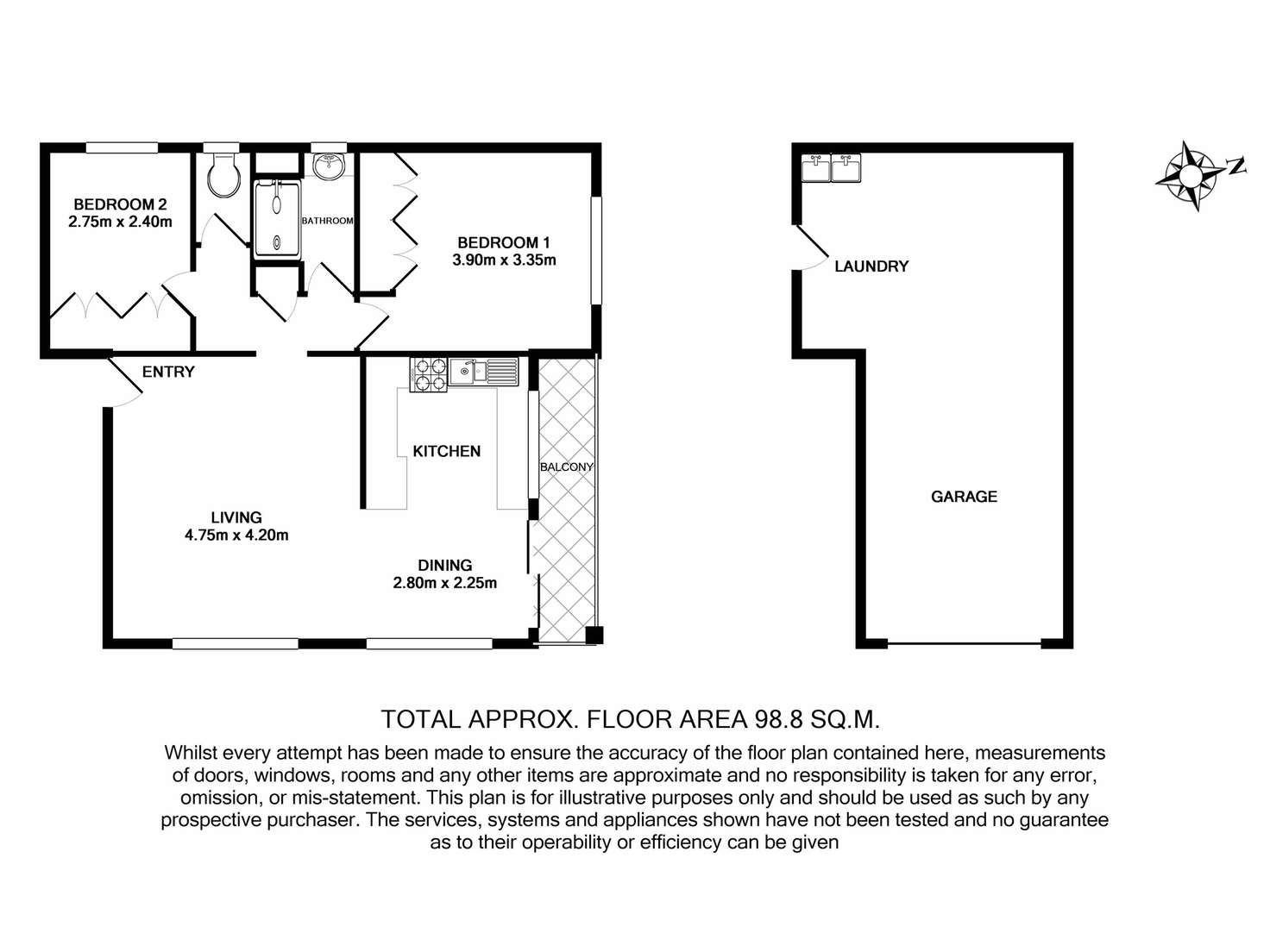Floorplan of Homely unit listing, 1/14 Gainsborough St, Moorooka QLD 4105