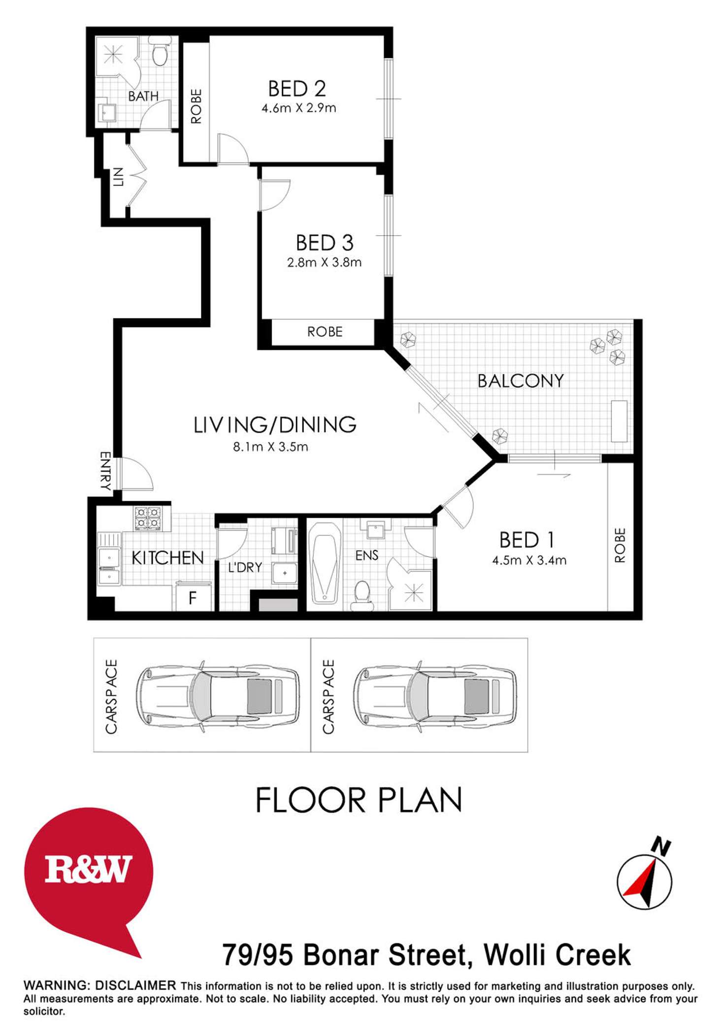 Floorplan of Homely apartment listing, 79/95 Bonar Street, Wolli Creek NSW 2205