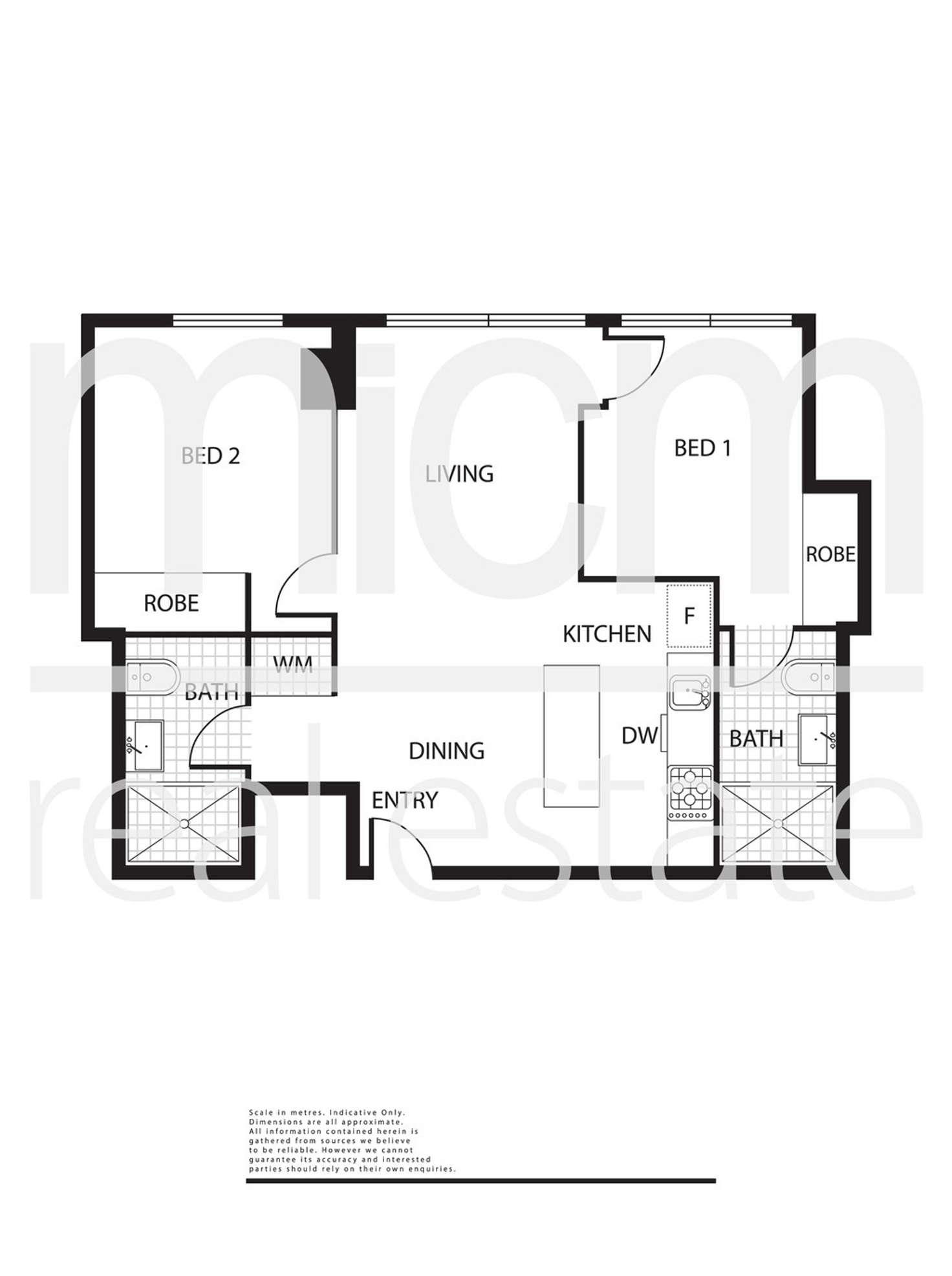 Floorplan of Homely apartment listing, 2303/568 Collins Street, Melbourne VIC 3000