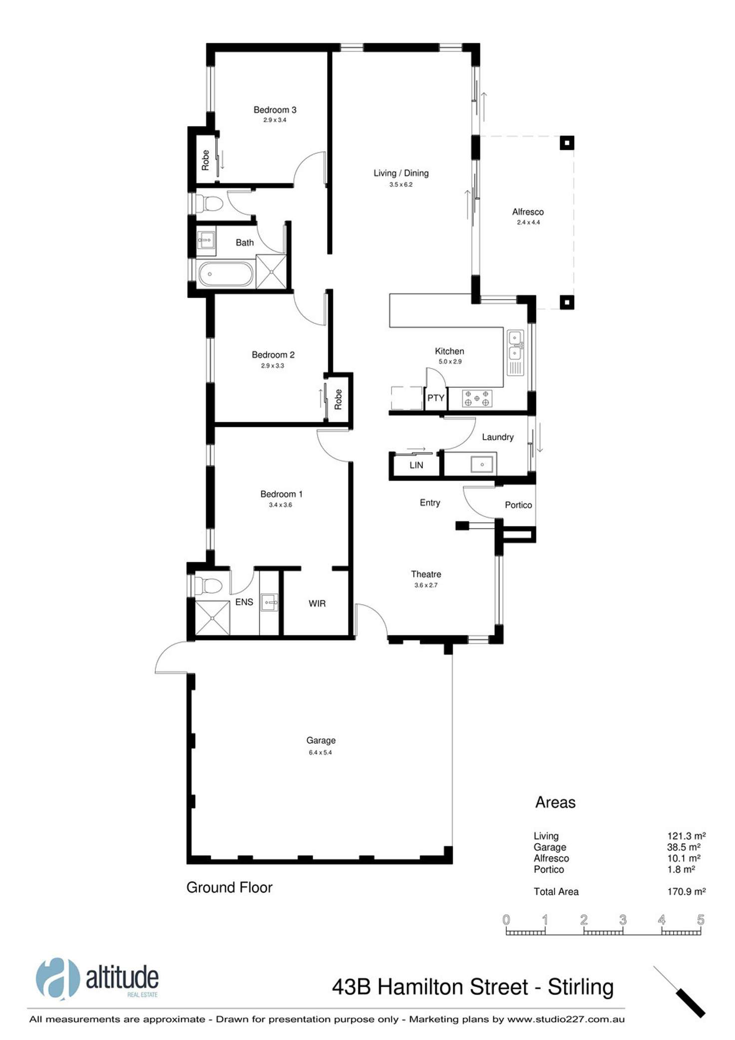 Floorplan of Homely villa listing, 43B Hamilton Street, Stirling WA 6021