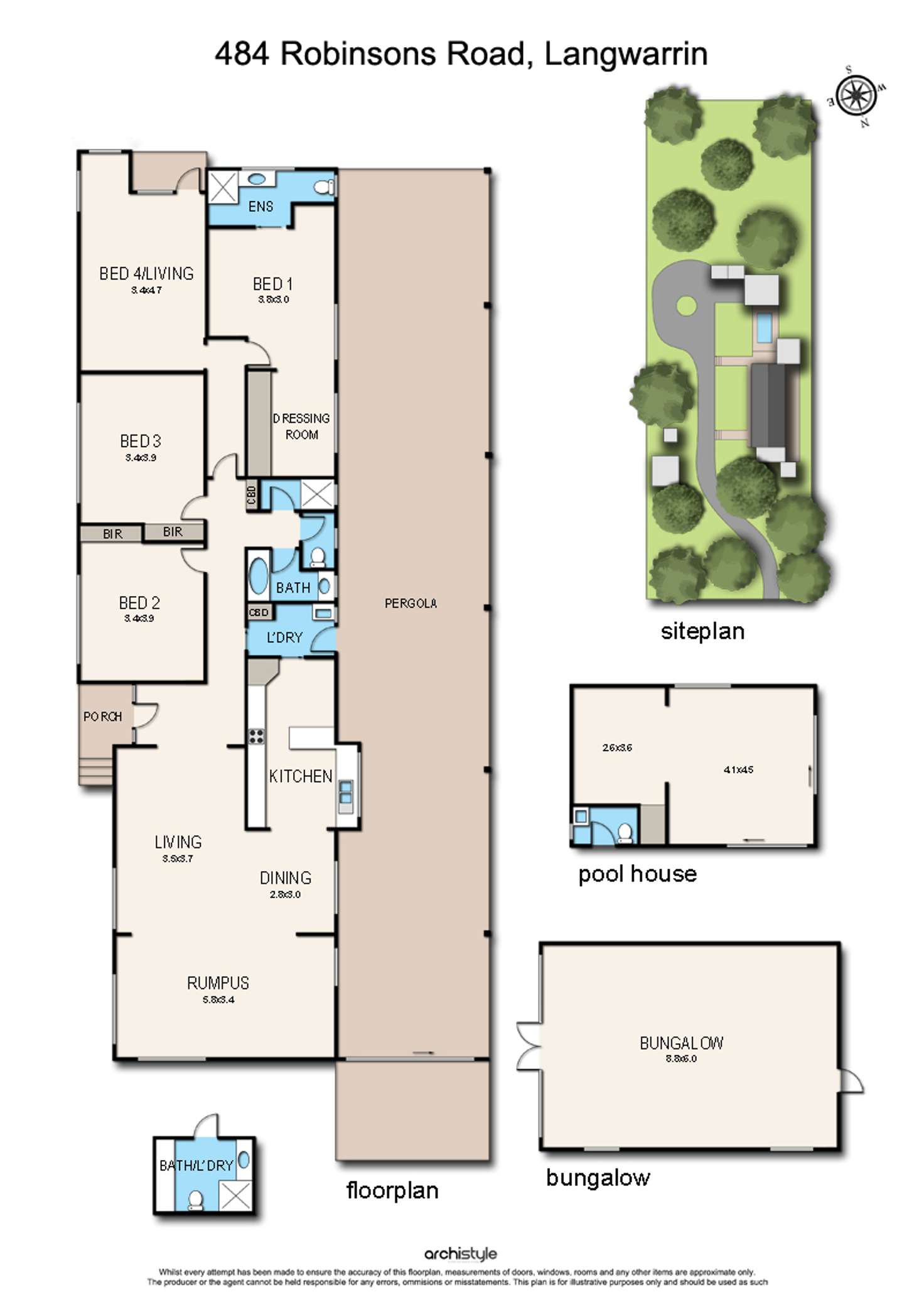 Floorplan of Homely acreageSemiRural listing, 484 Robinsons Road, Langwarrin VIC 3910