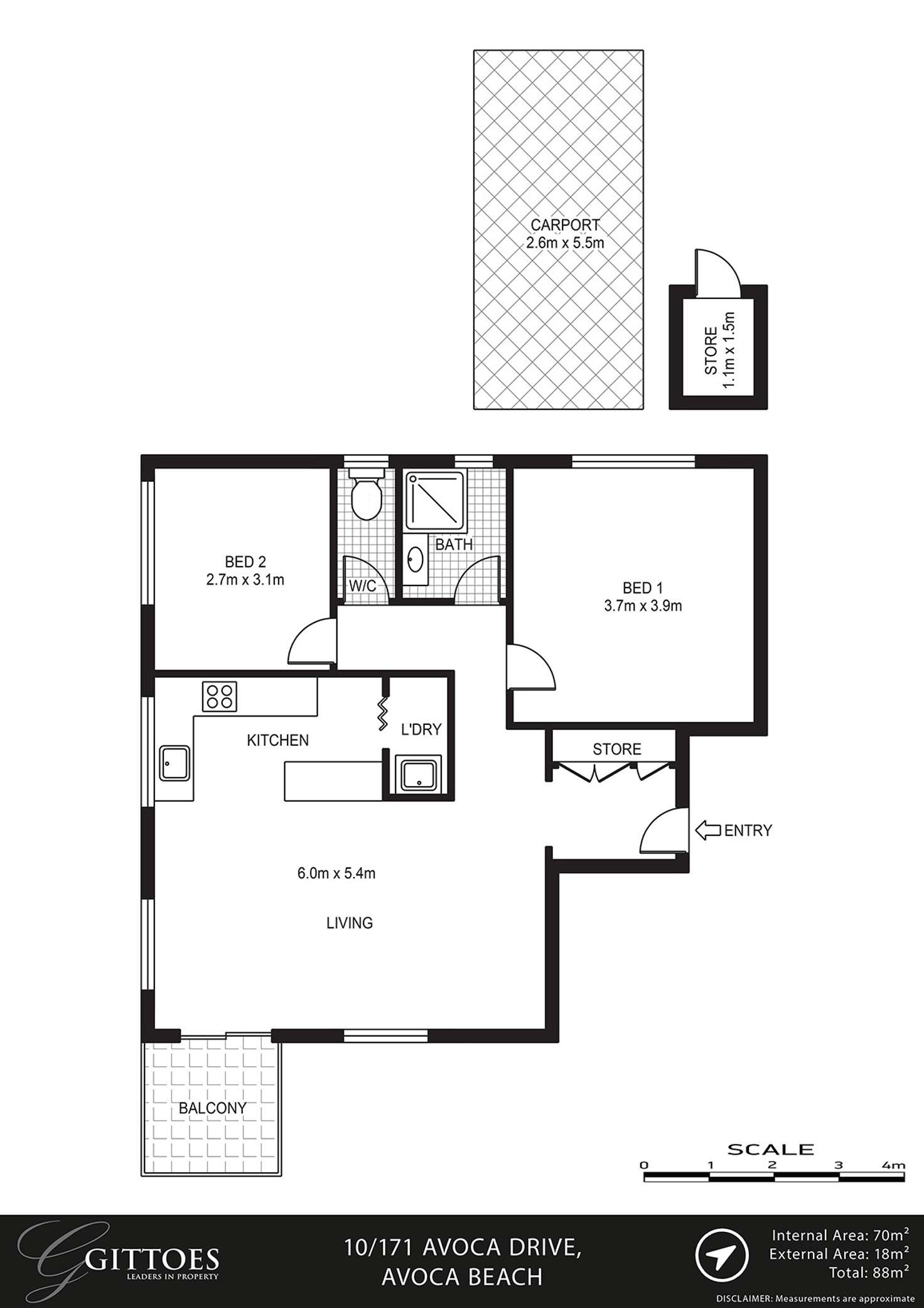 Floorplan of Homely unit listing, 10/171 Avoca Drive, Avoca Beach NSW 2251