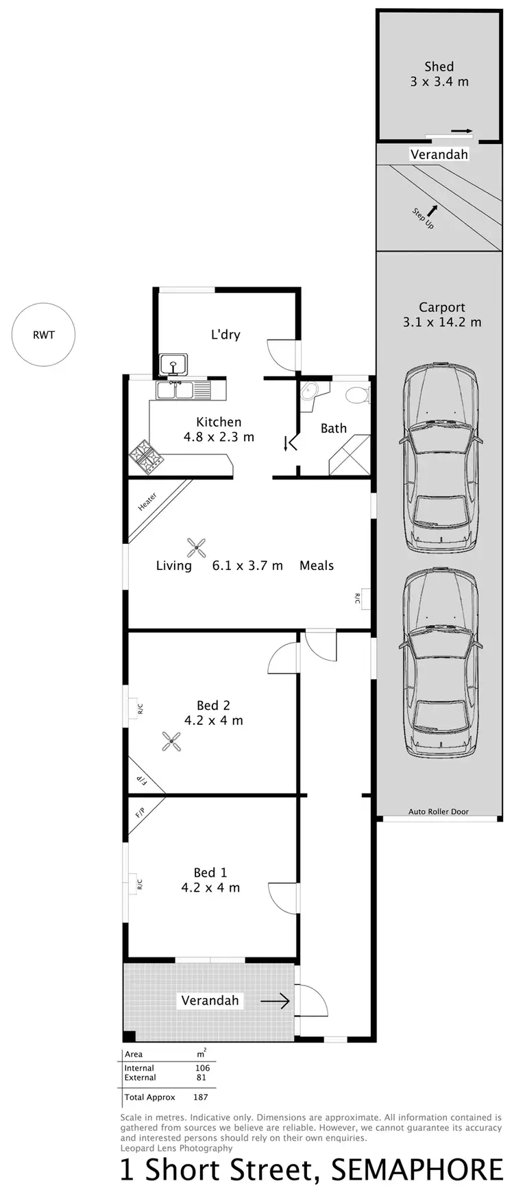 Floorplan of Homely house listing, 1 Short Street, Semaphore SA 5019