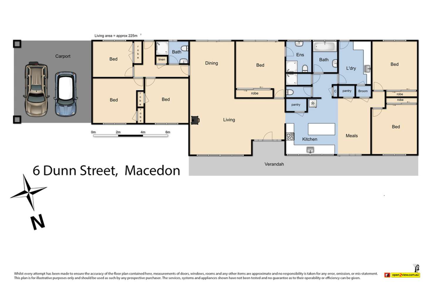 Floorplan of Homely house listing, 6 Dunn Street, Macedon VIC 3440