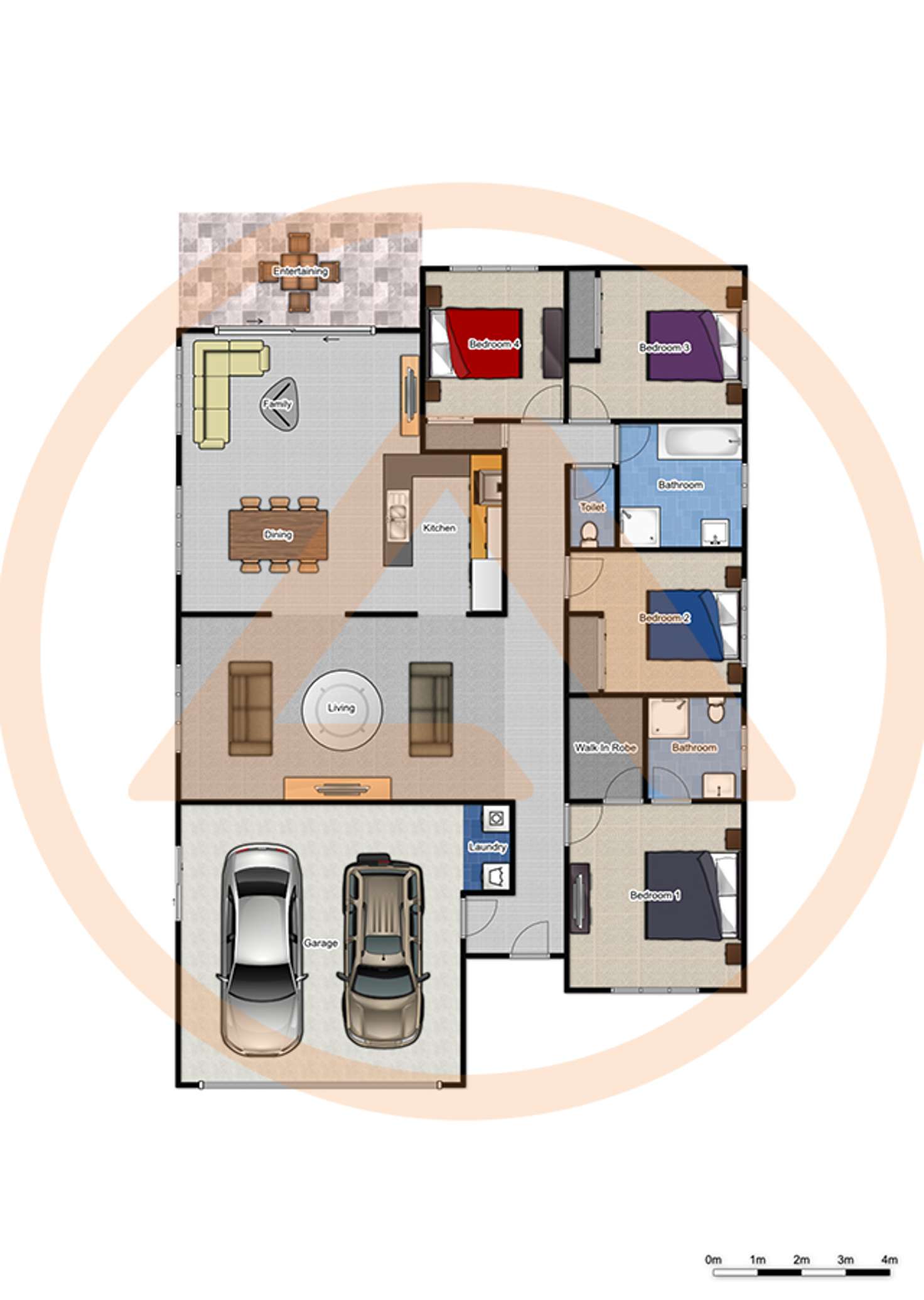 Floorplan of Homely house listing, 1 Atlantic Drive, Brassall QLD 4305