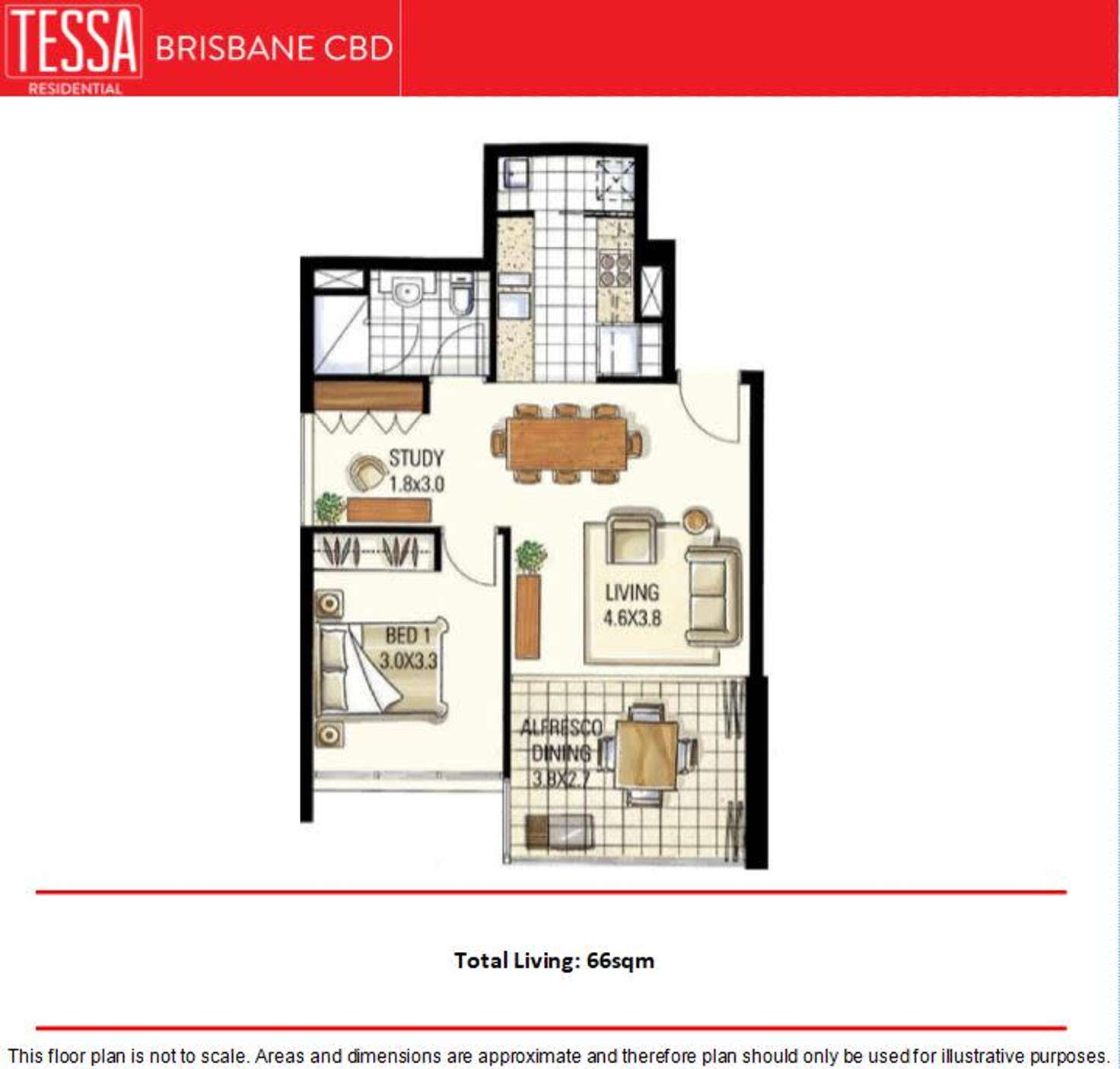 Floorplan of Homely apartment listing, 1709/128 Charlotte Street, Brisbane City QLD 4000