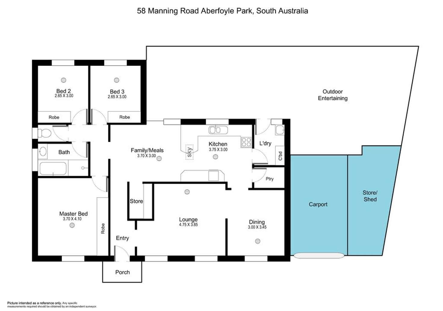 Floorplan of Homely house listing, 58 Manning Road, Aberfoyle Park SA 5159