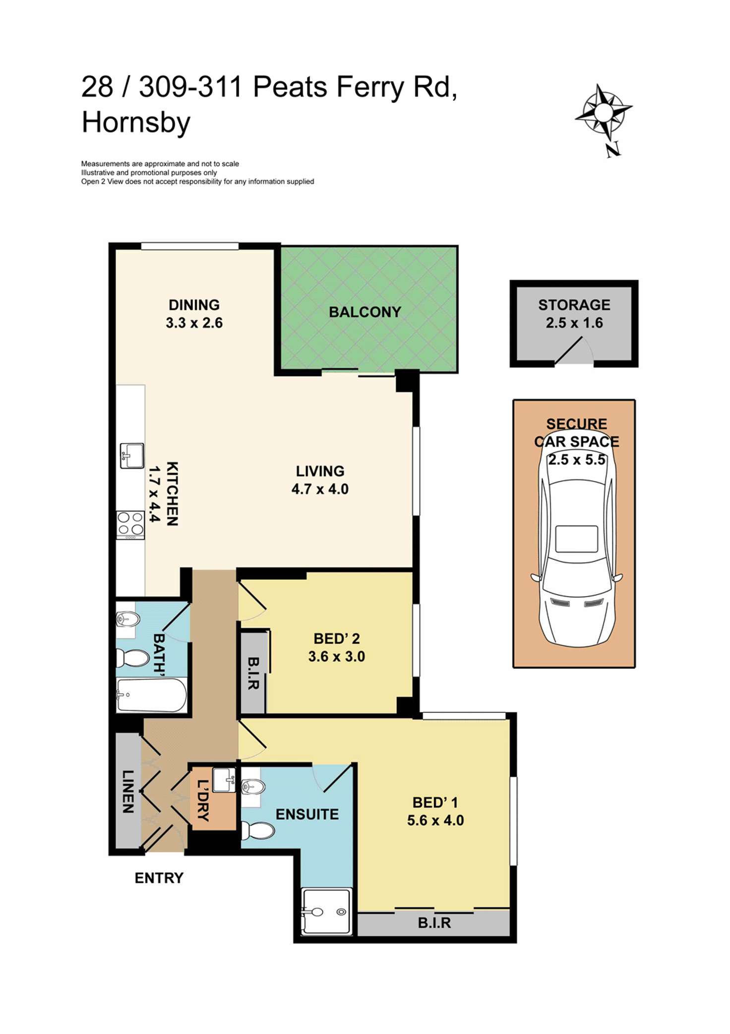 Floorplan of Homely apartment listing, 28/309-311 Peats Ferry Road, Asquith NSW 2077