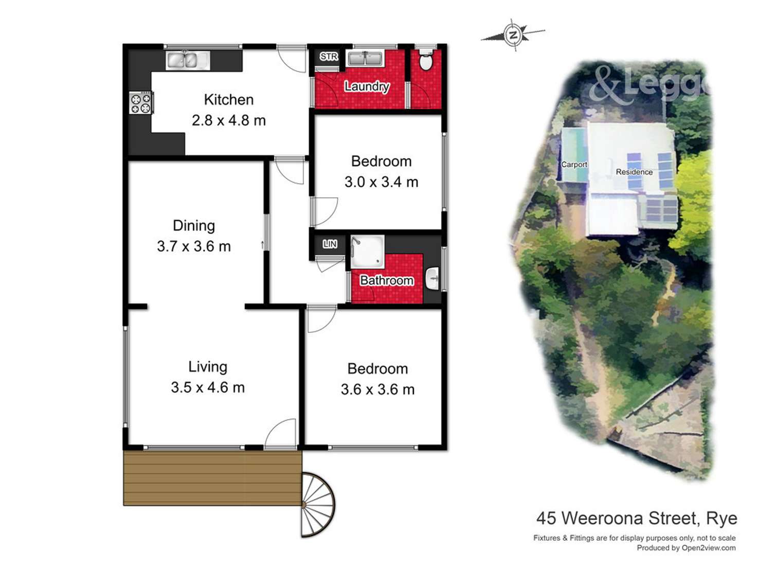 Floorplan of Homely house listing, 45 Weeroona Street, Rye VIC 3941