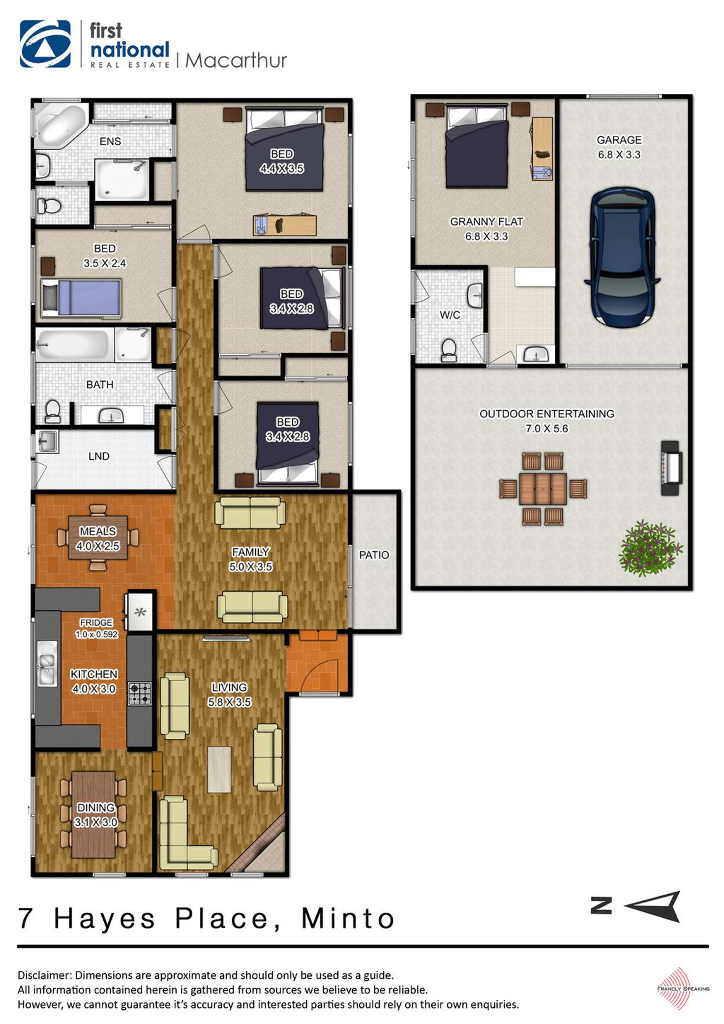 Floorplan of Homely house listing, 7 Hayes Place, Minto NSW 2566
