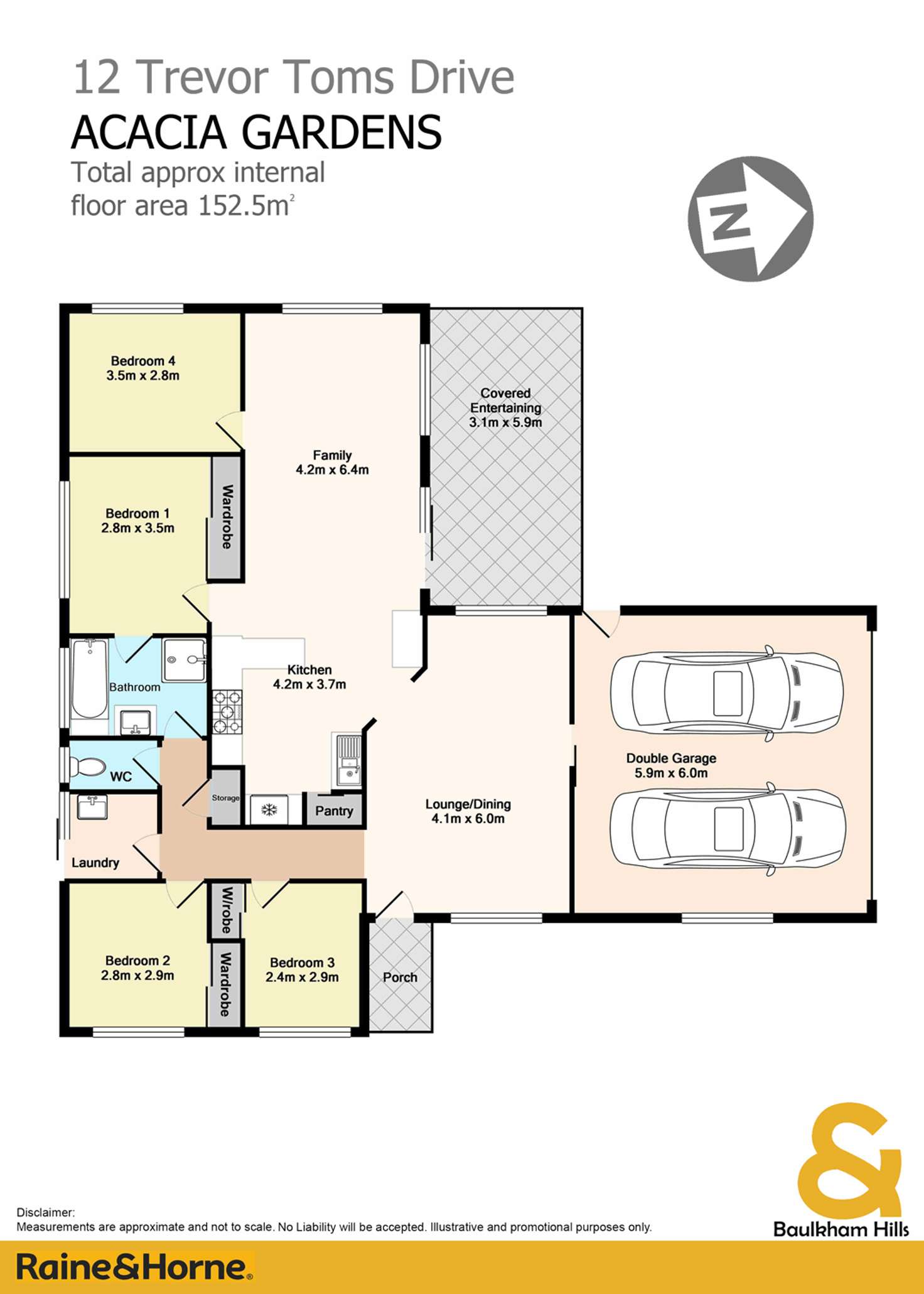 Floorplan of Homely house listing, 12 Trevor Toms Drive, Acacia Gardens NSW 2763