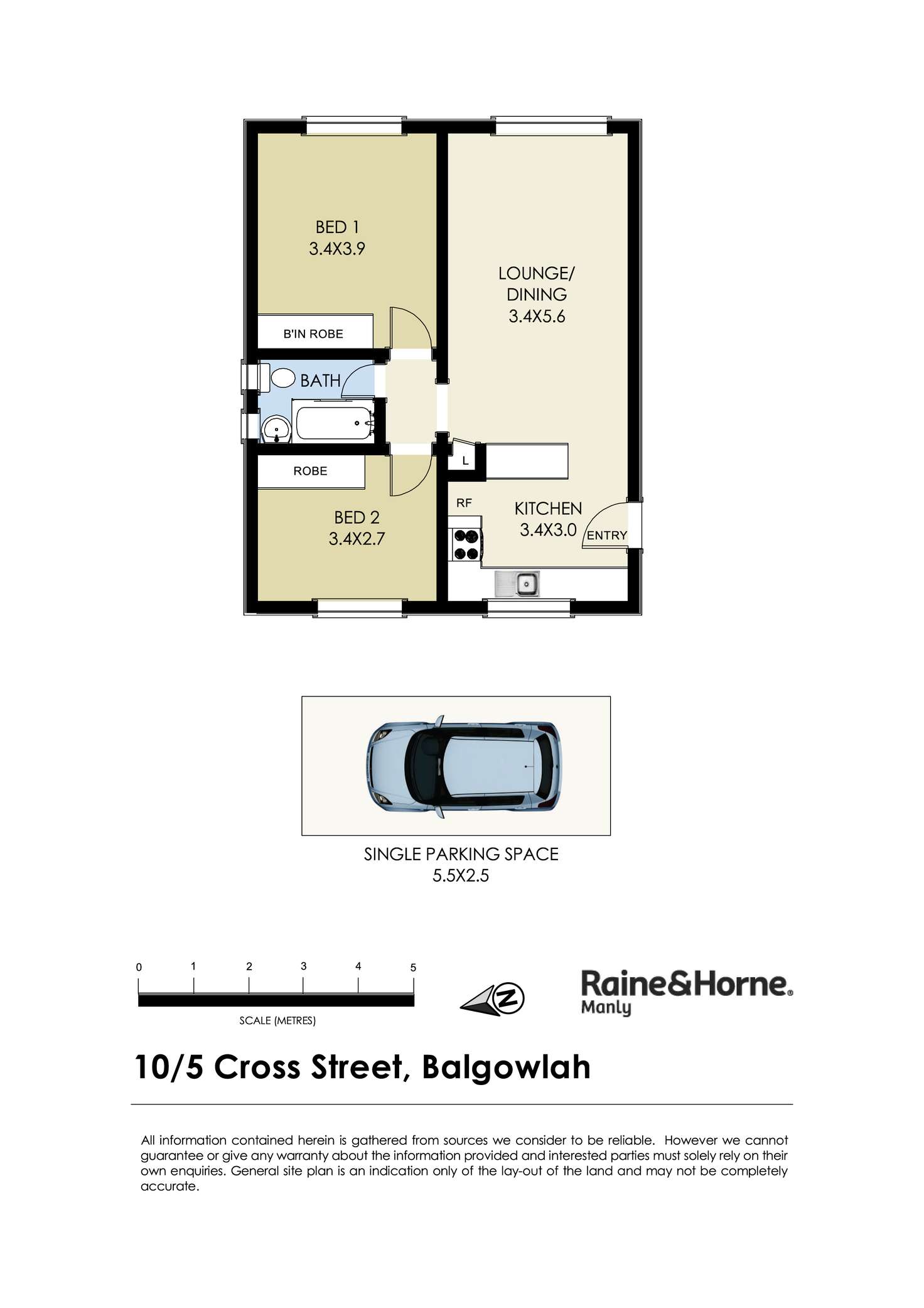 Floorplan of Homely apartment listing, 10/5 Cross Street, Balgowlah NSW 2093
