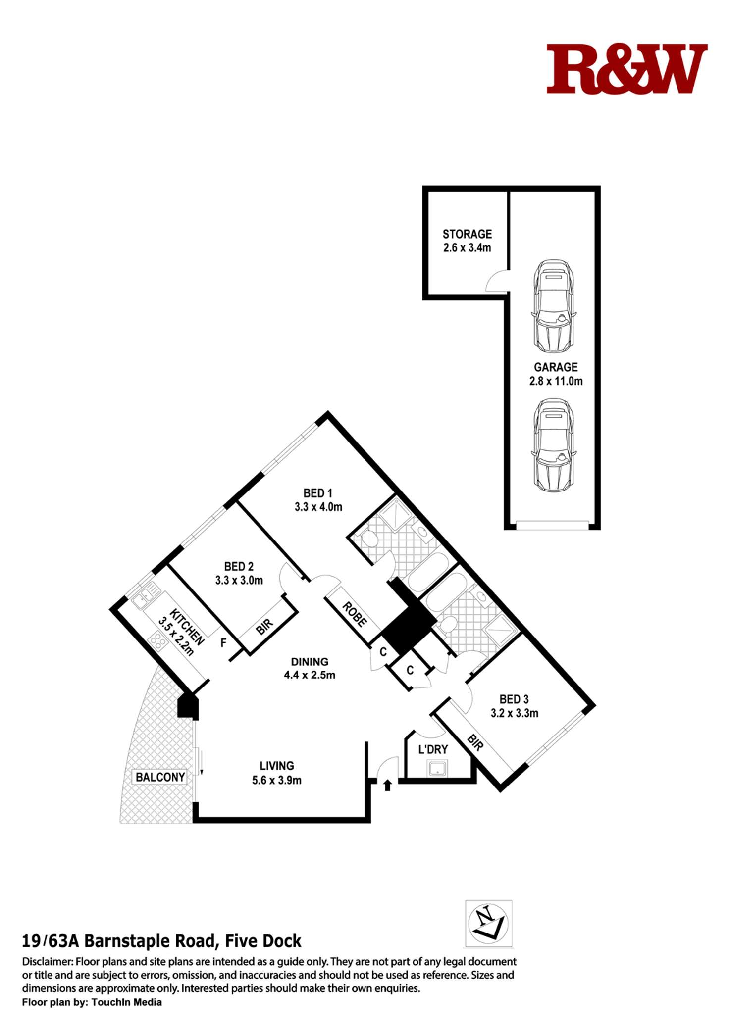 Floorplan of Homely apartment listing, 19/63a Barnstaple Road, Russell Lea NSW 2046
