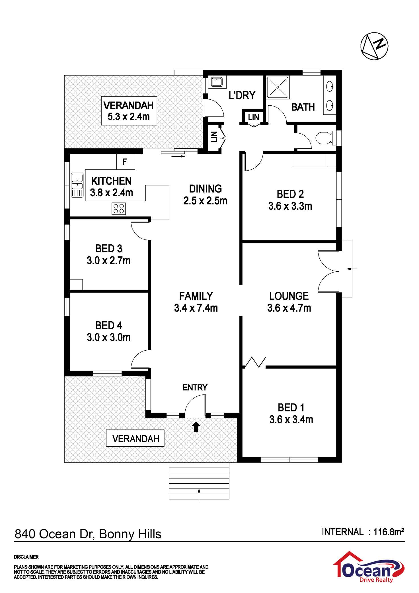 Floorplan of Homely house listing, 840 Ocean Drive, Bonny Hills NSW 2445
