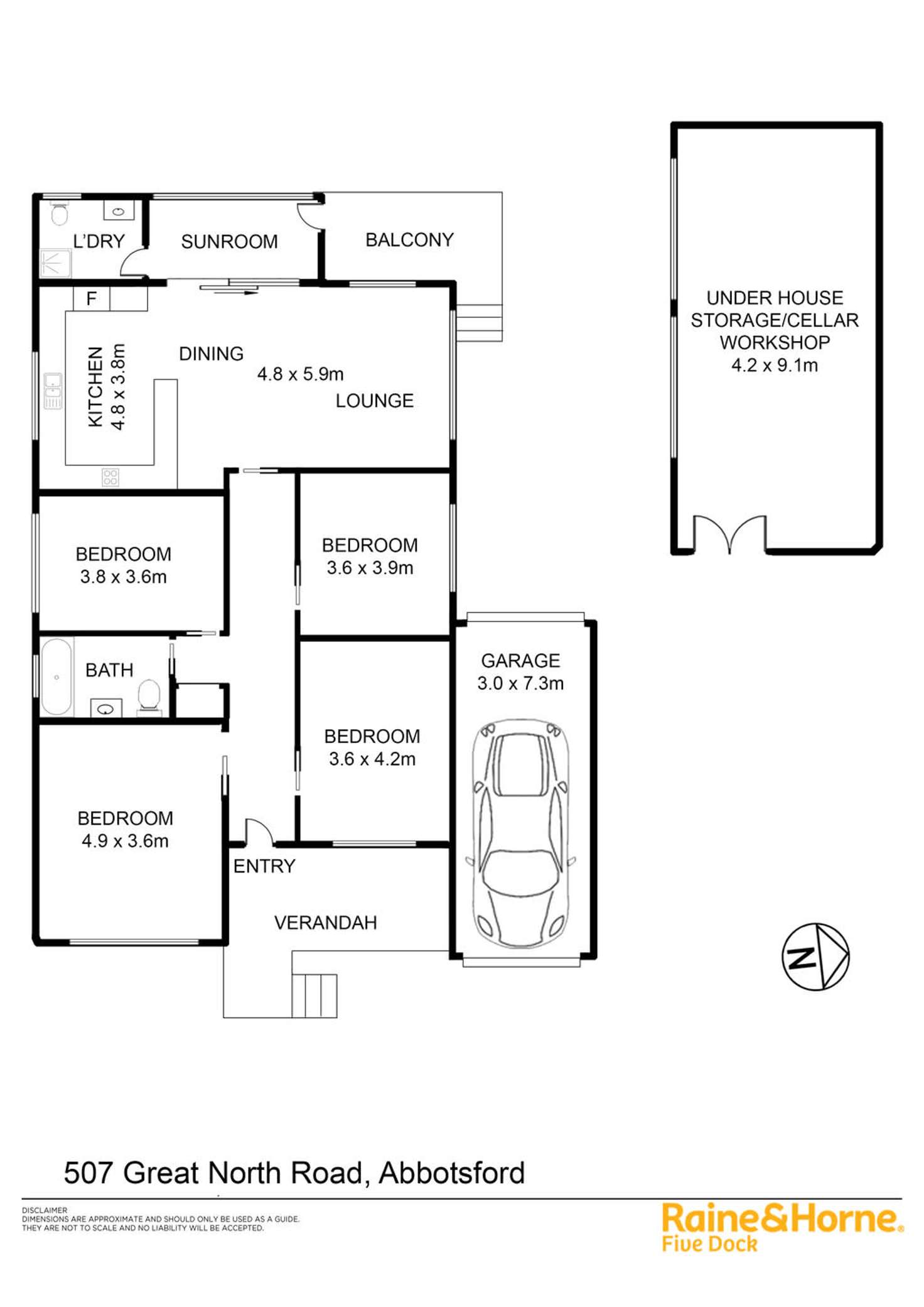 Floorplan of Homely house listing, 507 GREAT NORTH ROAD, Abbotsford NSW 2046
