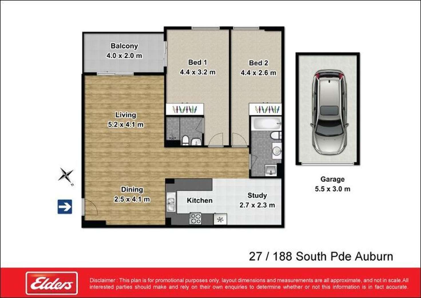 Floorplan of Homely apartment listing, 27/188 South Parade, Auburn NSW 2144