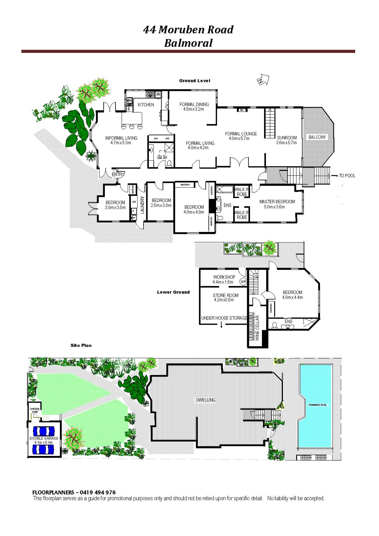 Floorplan of Homely house listing, 44 Moruben Road, Mosman NSW 2088
