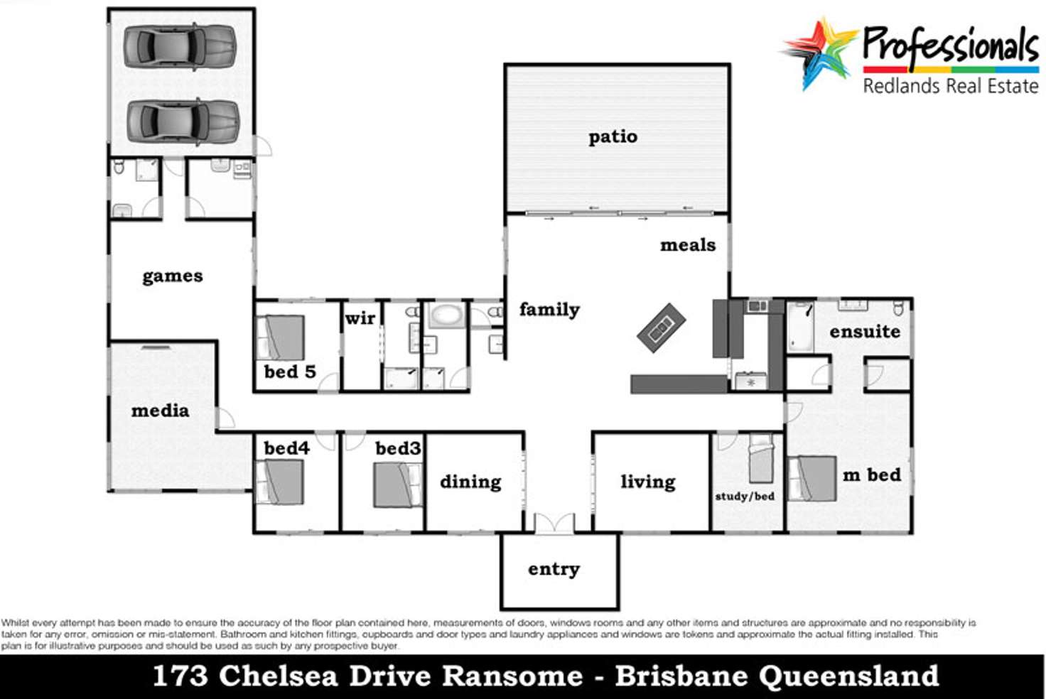 Floorplan of Homely acreageSemiRural listing, 173 Chelsea Road, Ransome QLD 4154