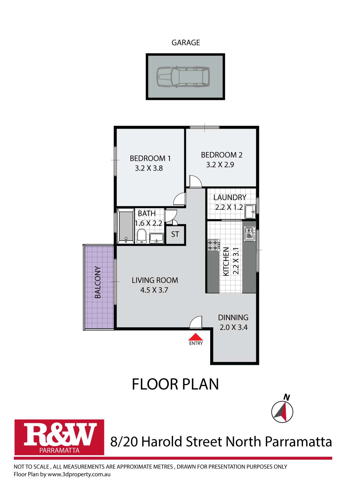 Floorplan of Homely unit listing, 8/20 Harold Street, Parramatta NSW 2150