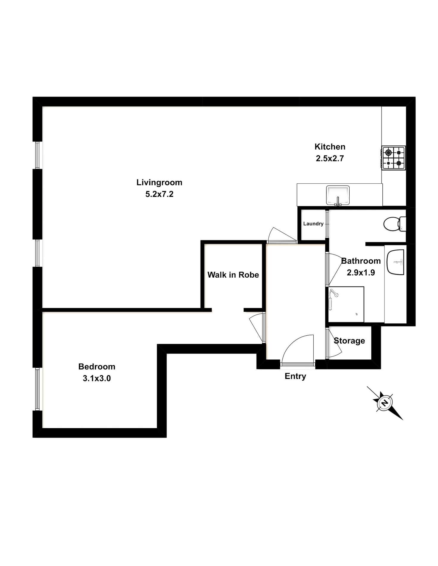 Floorplan of Homely apartment listing, 38/24 Little Bourke Street, Melbourne VIC 3000