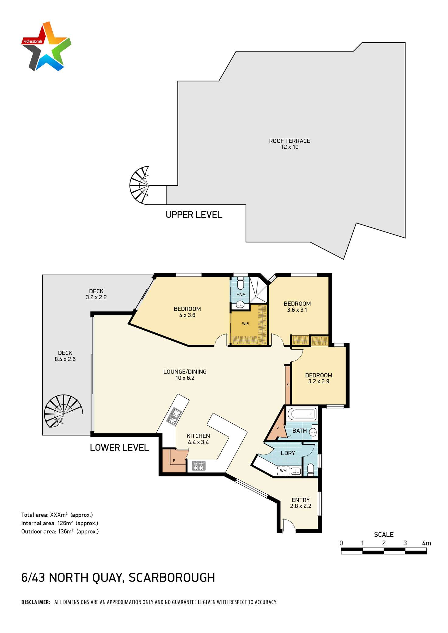 Floorplan of Homely unit listing, 6/43 North Quay, Scarborough QLD 4020