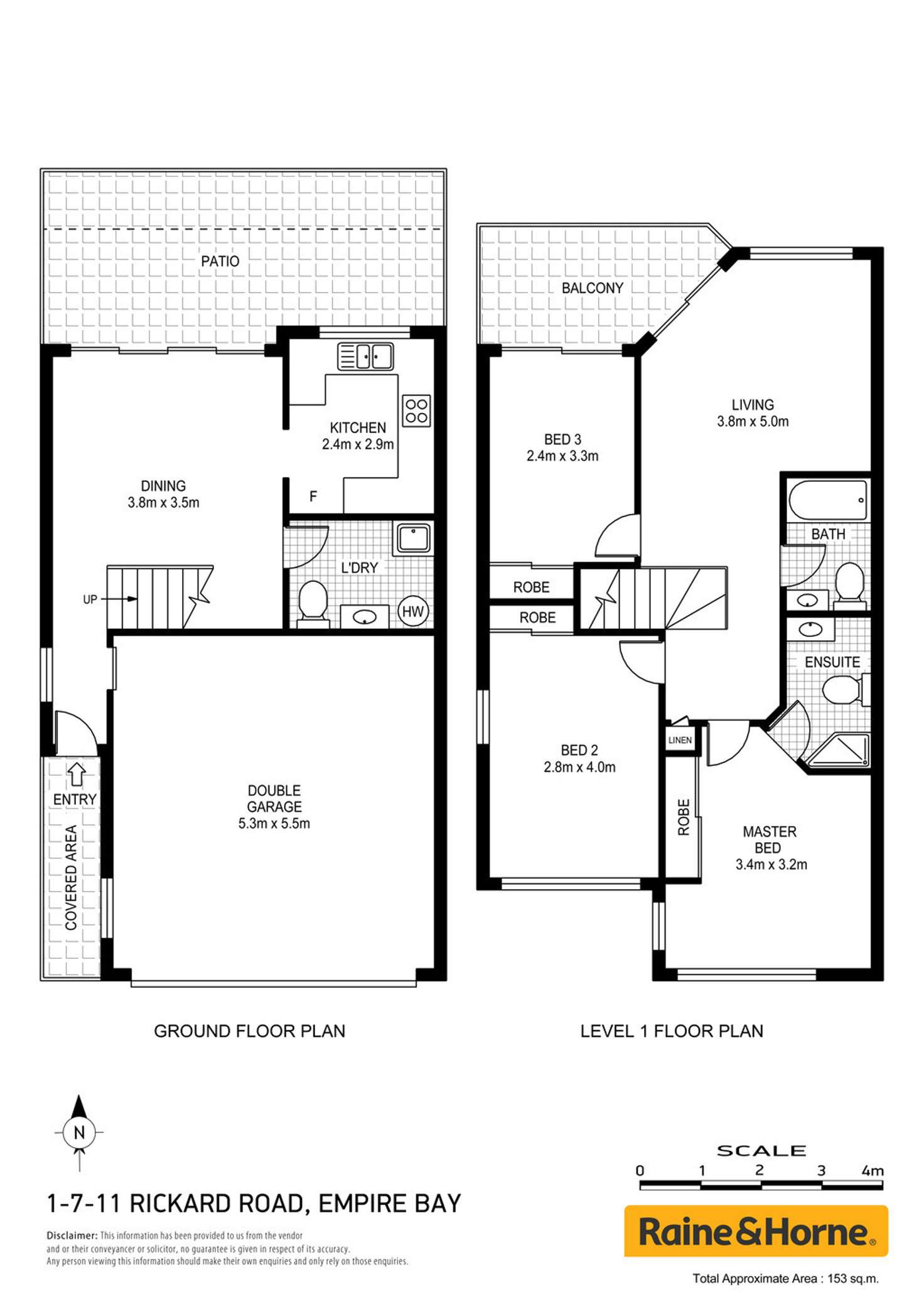 Floorplan of Homely townhouse listing, 1/7-11 Rickard Road, Empire Bay NSW 2257