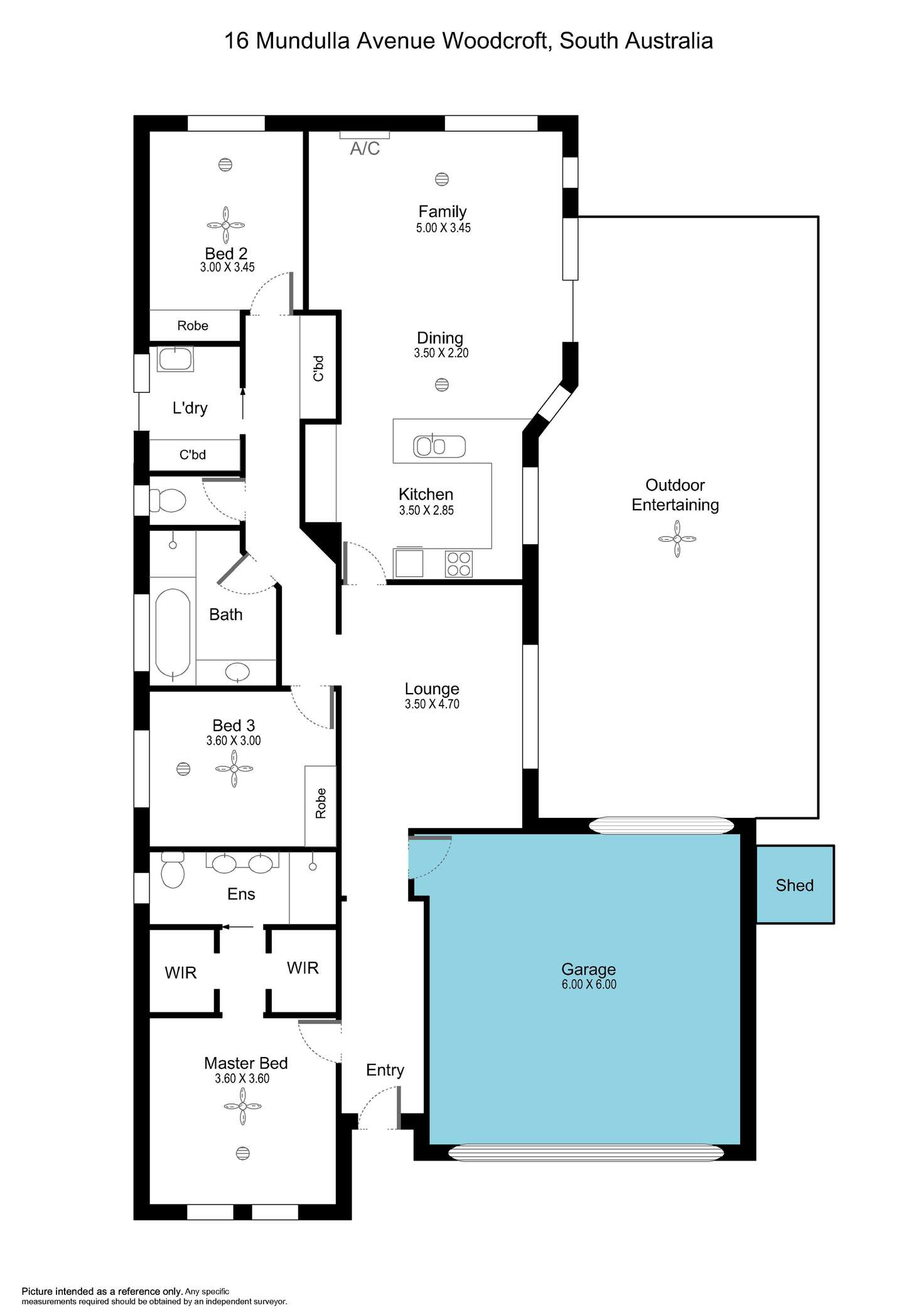Floorplan of Homely house listing, 16 Mundulla Avenue, Woodcroft SA 5162