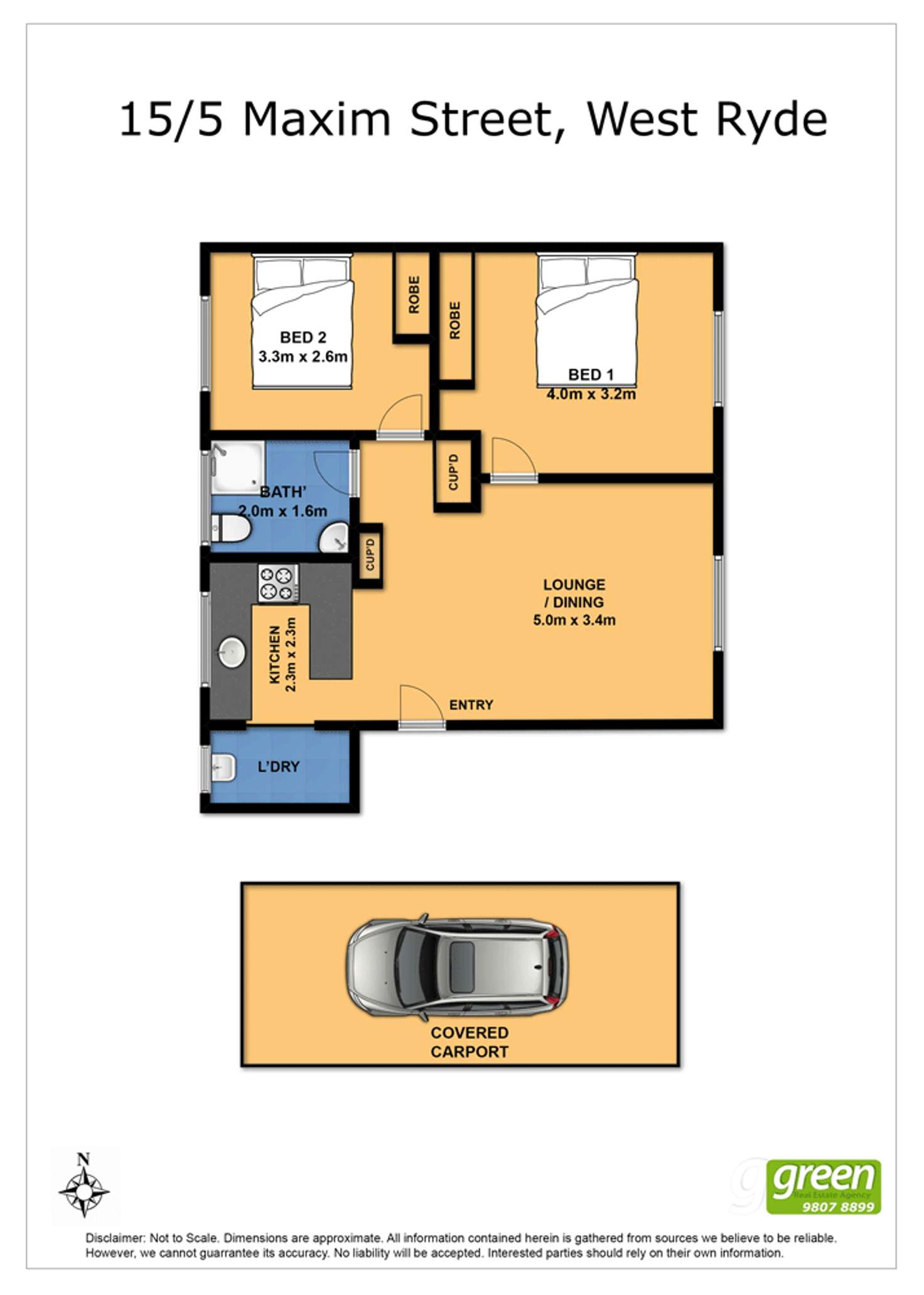 Floorplan of Homely unit listing, 15/5 Maxim Street, West Ryde NSW 2114