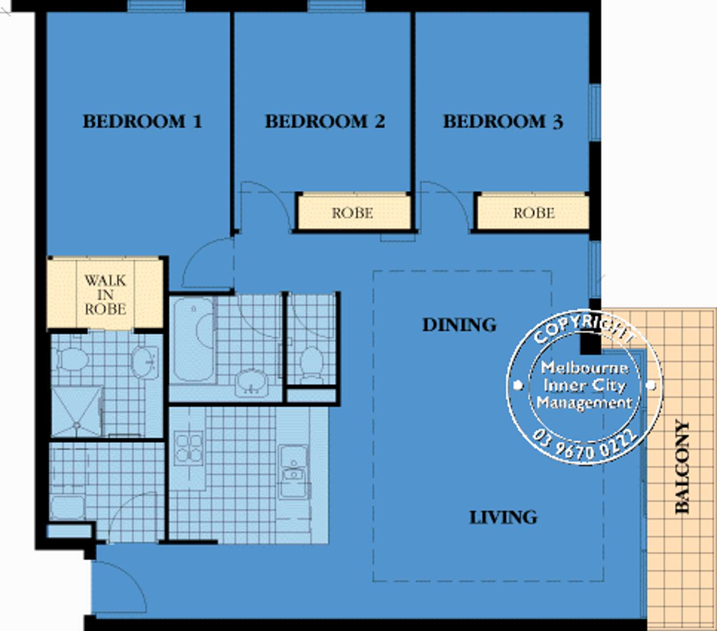 Floorplan of Homely apartment listing, REF 22014/88 Park Street, South Melbourne VIC 3205