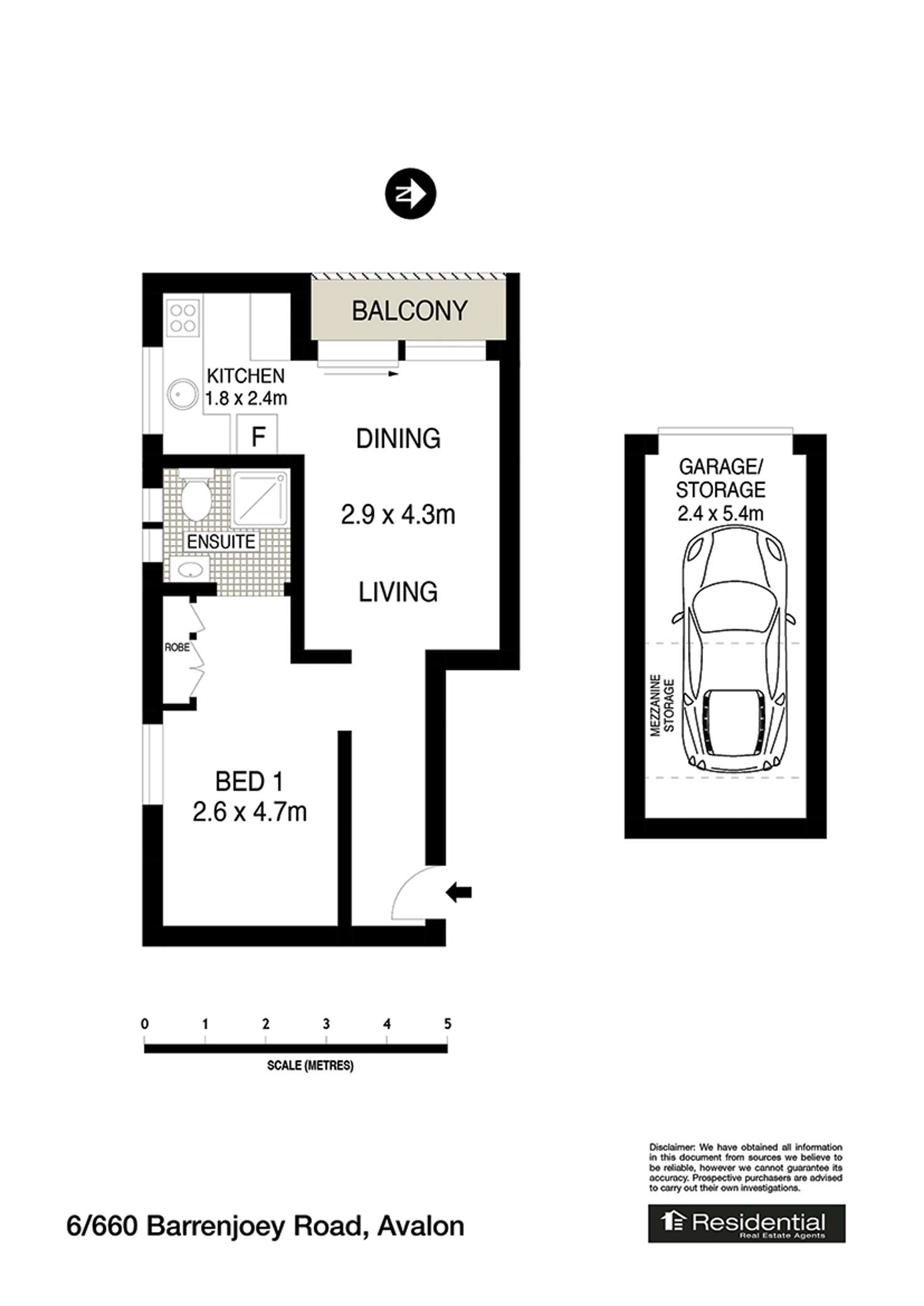 Floorplan of Homely unit listing, 6/660 Barrenjoey Road, Avalon Beach NSW 2107