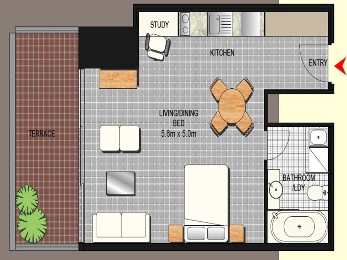 Floorplan of Homely apartment listing, 2311/91 Liverpool Street, Sydney NSW 2000