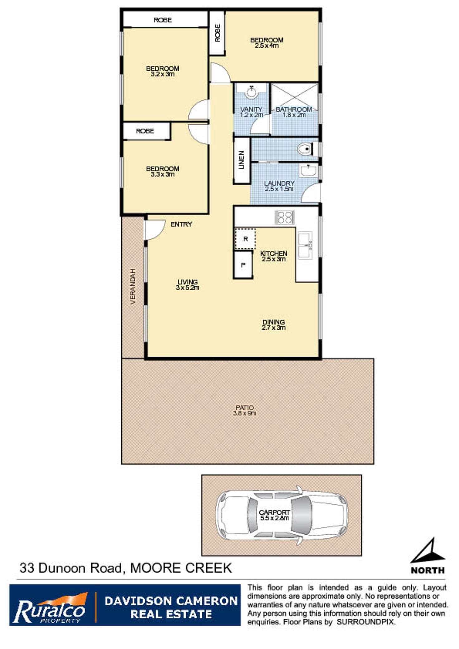 Floorplan of Homely house listing, 33 Dunoon Road, Tamworth NSW 2340