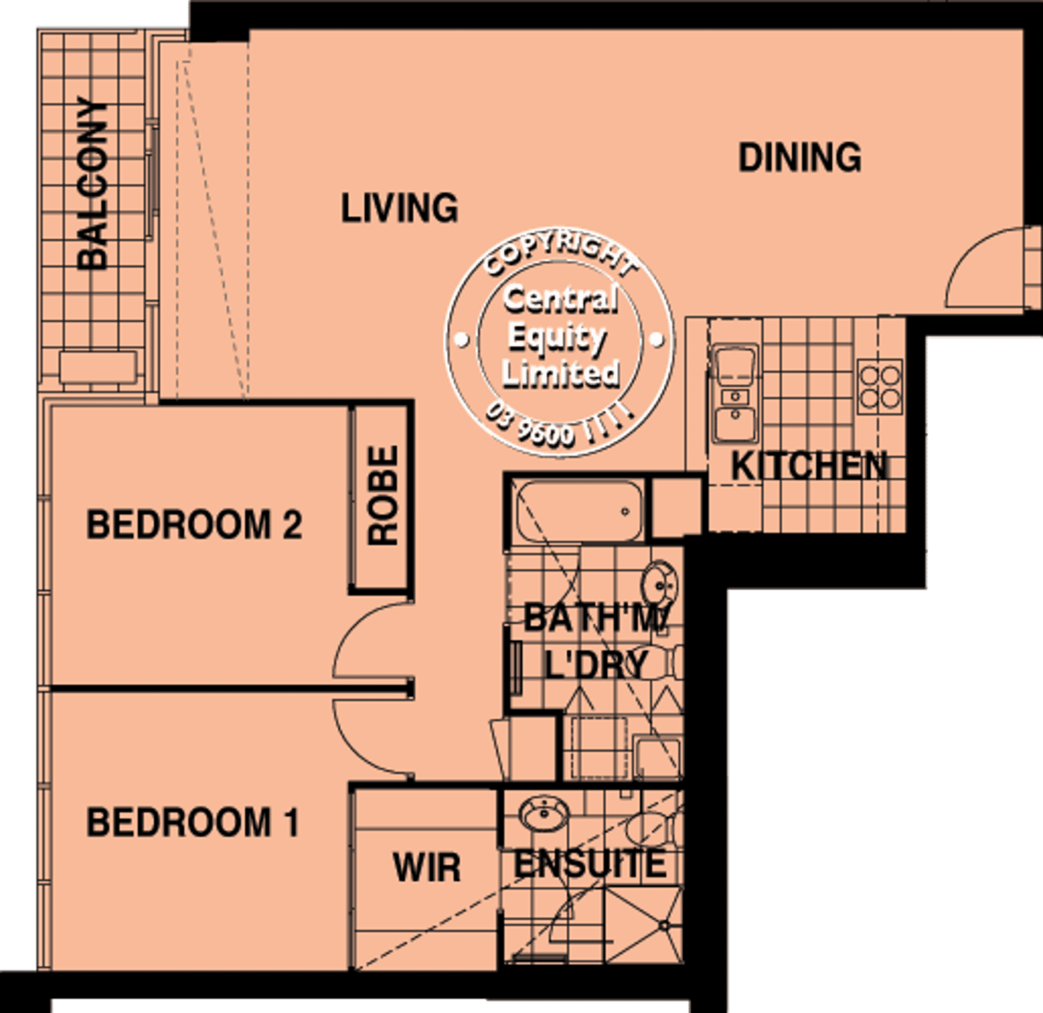 Floorplan of Homely apartment listing, REF 03232/173 City Road, Southbank VIC 3006