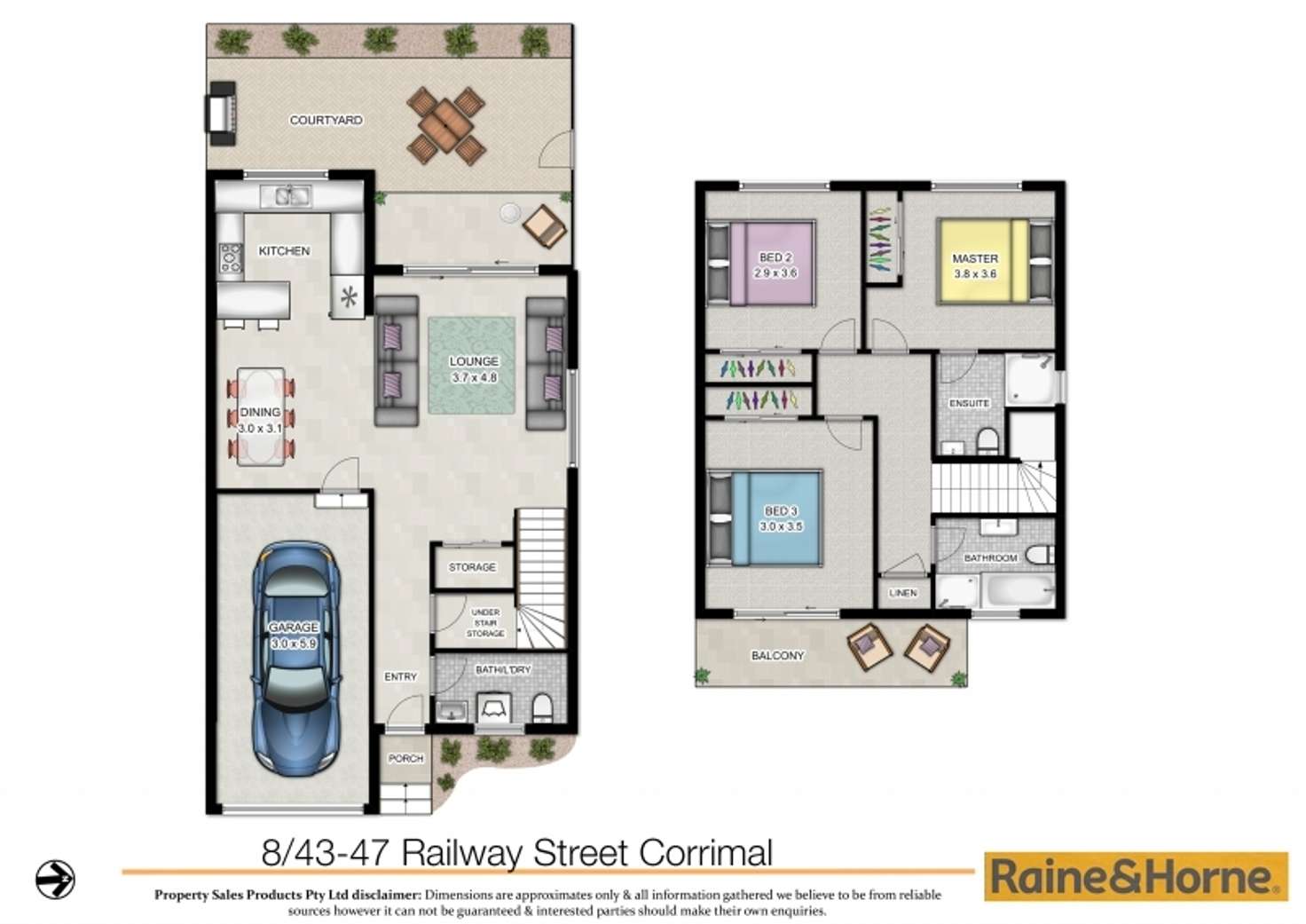 Floorplan of Homely townhouse listing, 8/43-47 Railway Street, Corrimal NSW 2518
