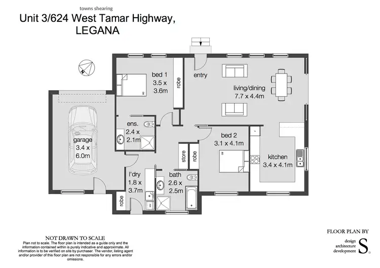 Floorplan of Homely unit listing, 3/624 West Tamar Highway, Legana TAS 7277