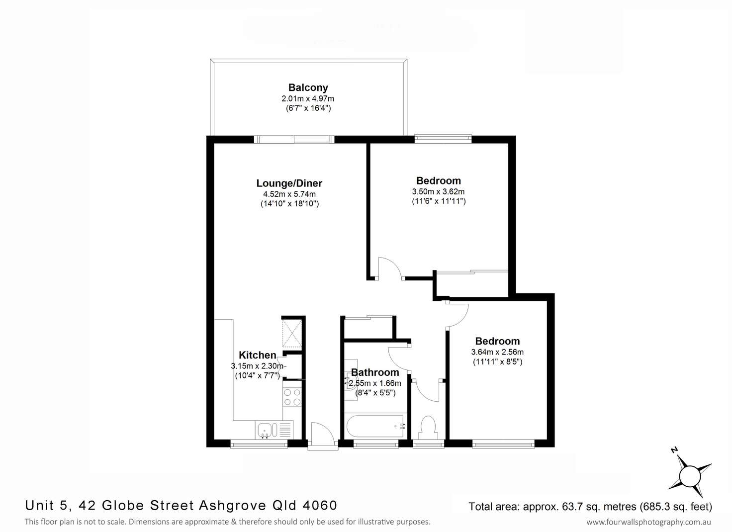 Floorplan of Homely unit listing, 5/42 Globe Street, Ashgrove QLD 4060