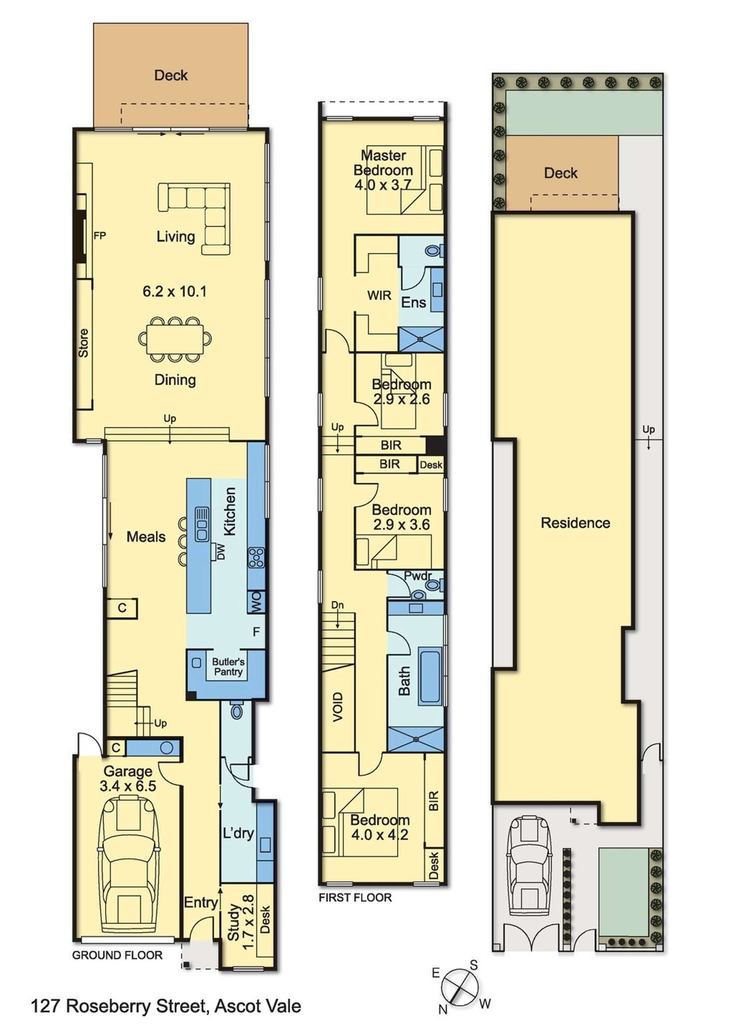 Floorplan of Homely house listing, 127 Roseberry Street, Ascot Vale VIC 3032